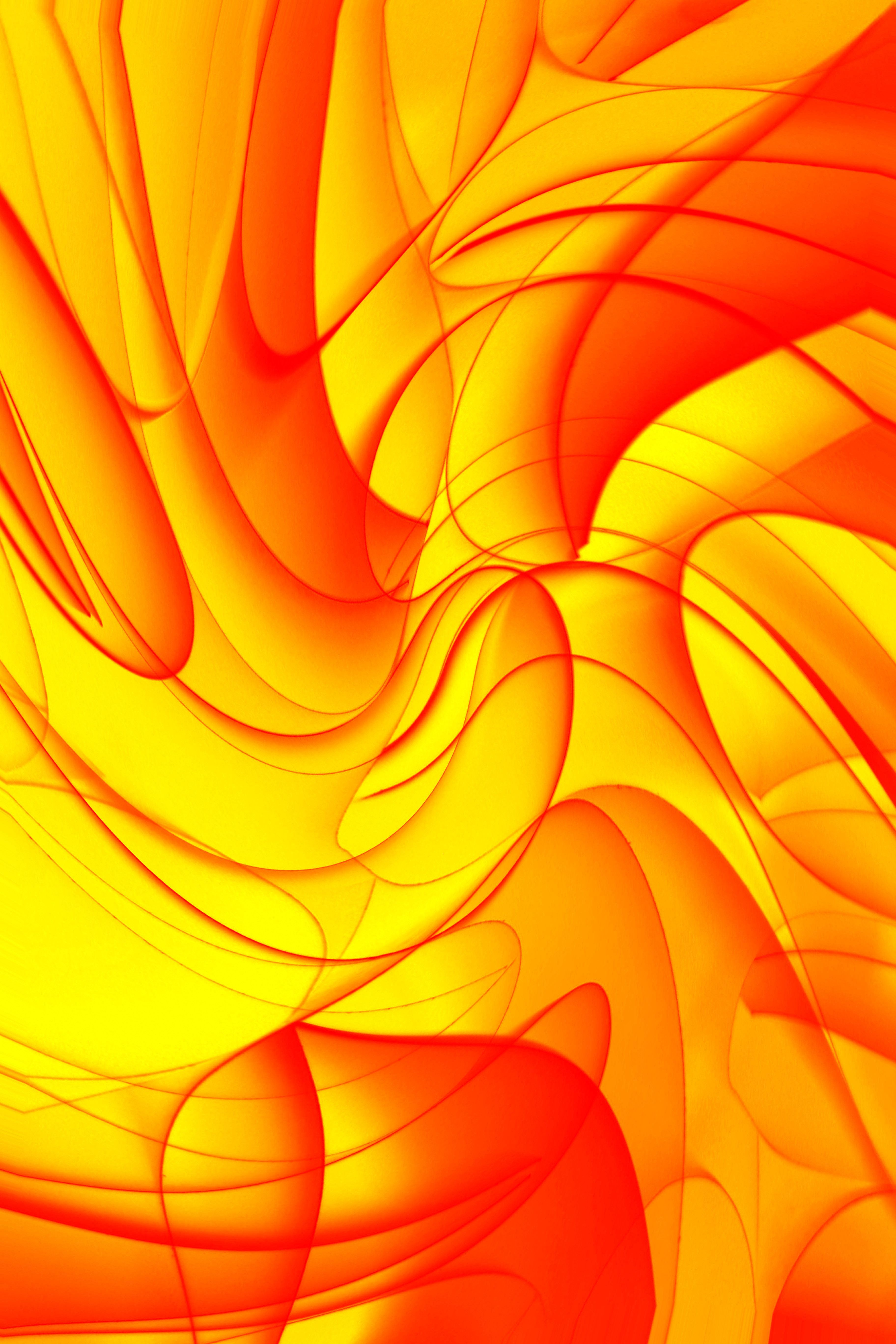 3648x5472 Vibrant Abstract Red and Yellow Swirl Design · Free