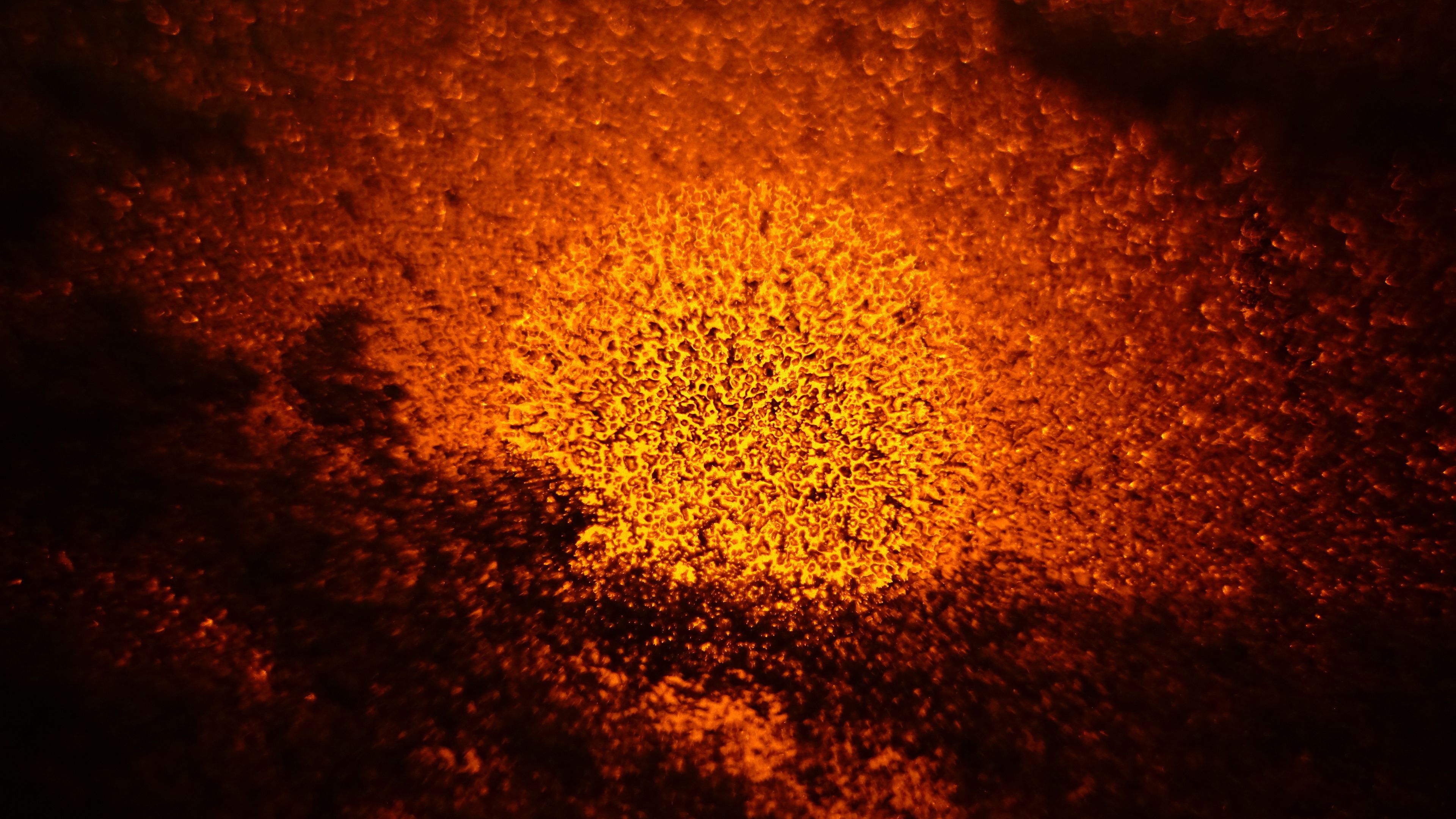 3840x2160 Red Yellow Fire Sparkle Glow Dark Background Abstraction 4K HD Abstract Wallpaper