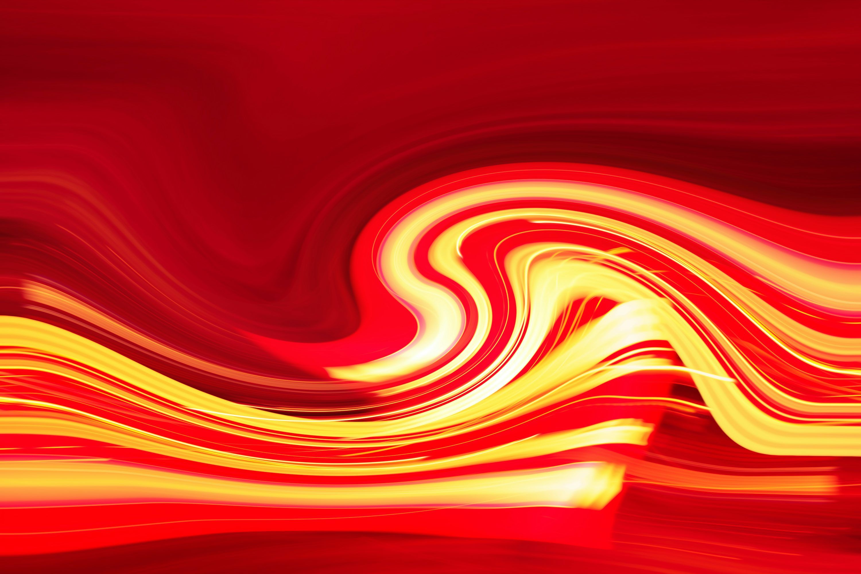 3000x2000 A red and yellow background with wavy lines