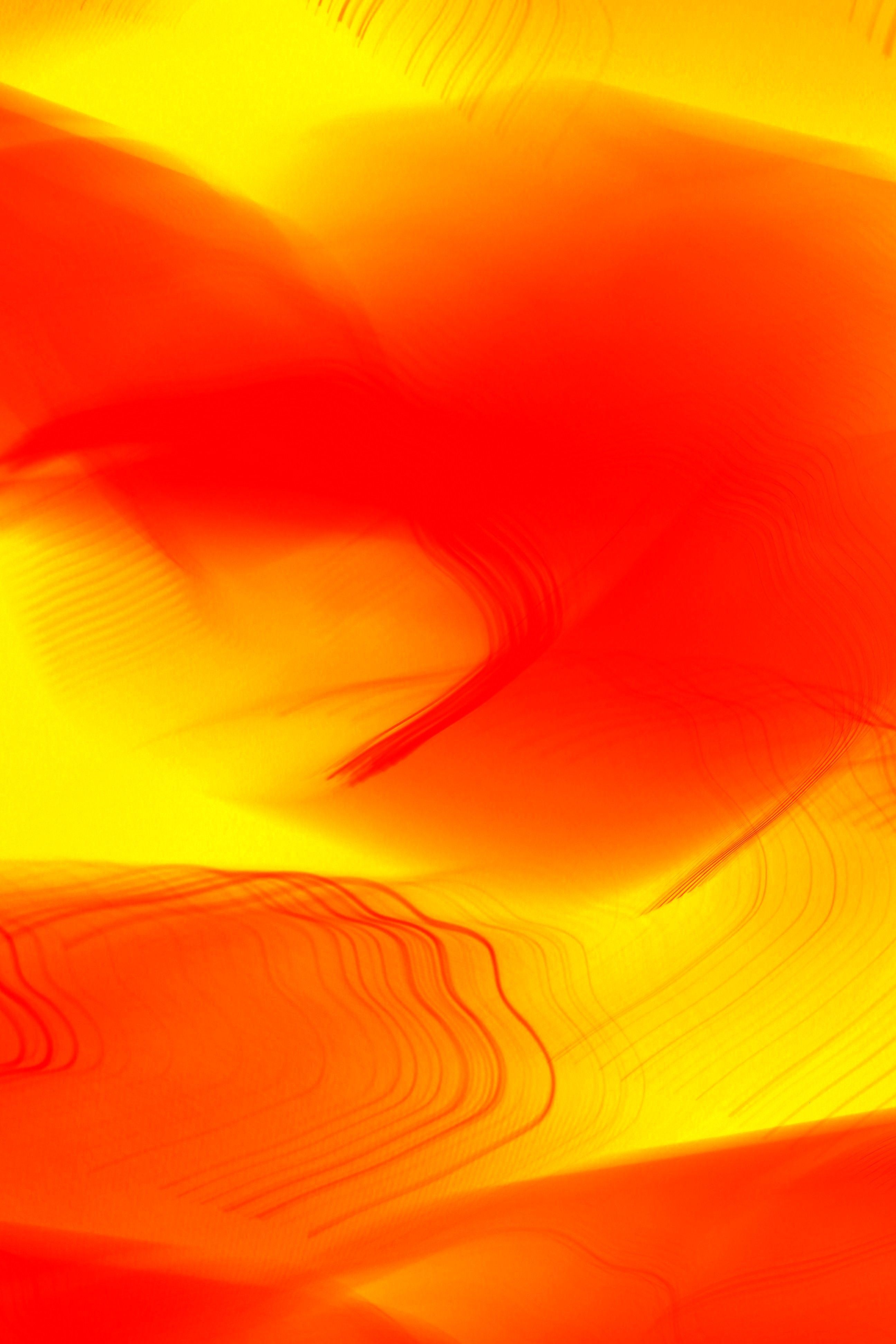 2592x3888 Vibrant Abstract Art in Red and Yellow Tones · Free