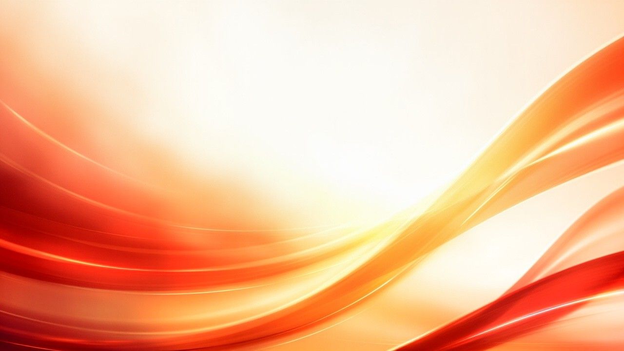 1280x720 Abstract Background with Curved Lines, Lighting Effects and White Gradient in Red, Orange, Yellow