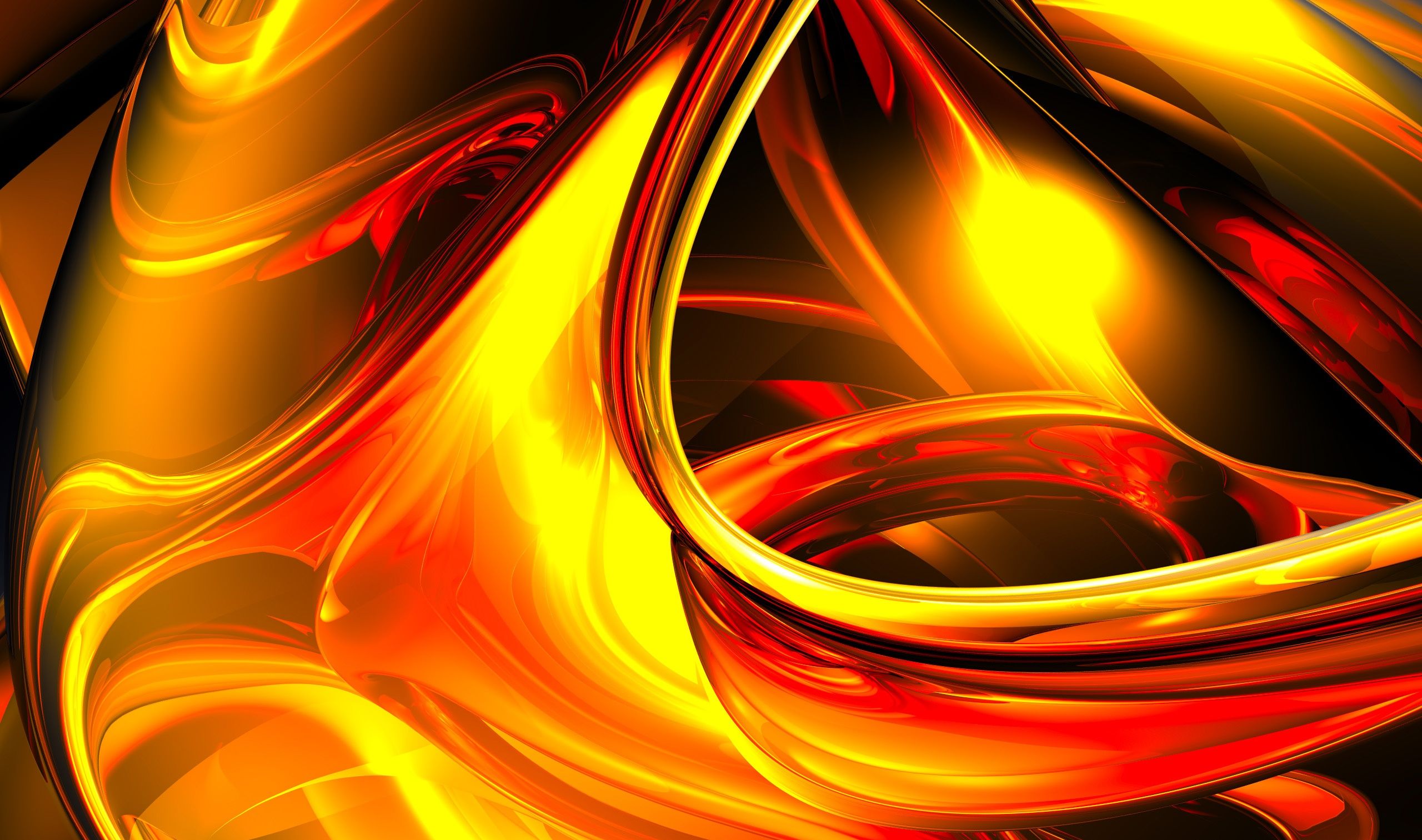 2560x1513 Wallpaper Red and Yellow Abstract Painting, Background Free Image