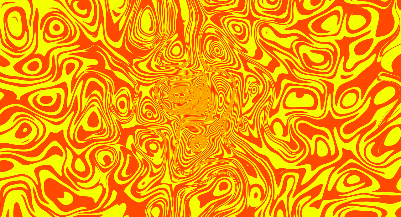1280x692 Abstract orange yellow swirl pattern illustration