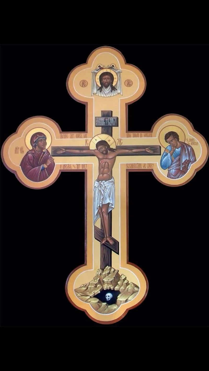 800x1422 Download Orthodox Crucifixion Icon Wallpaper
