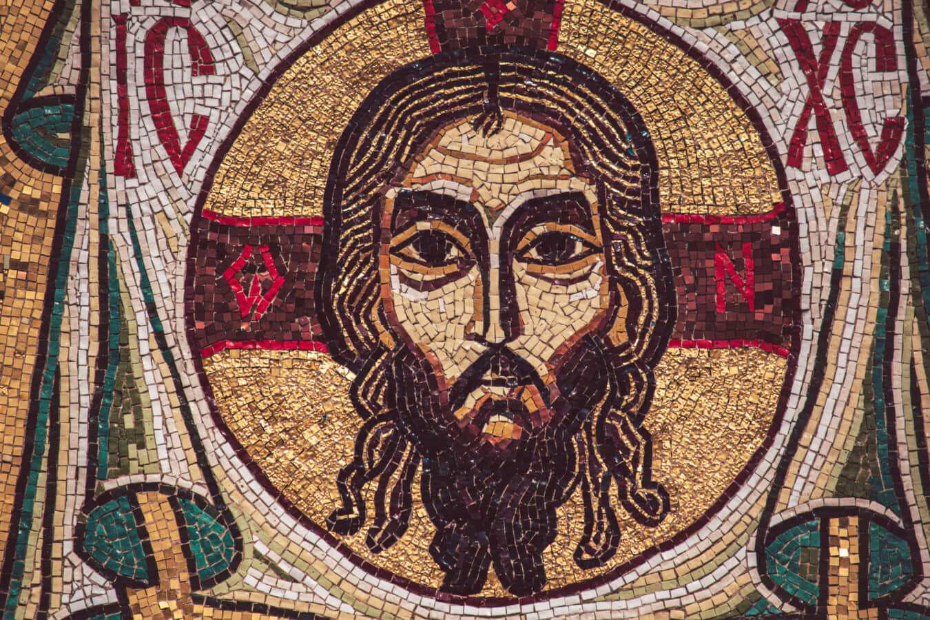 1350x900 Free picture: Christ, mosaic, portrait, head, Byzantine, orthodox, christianity, culture, religion, art