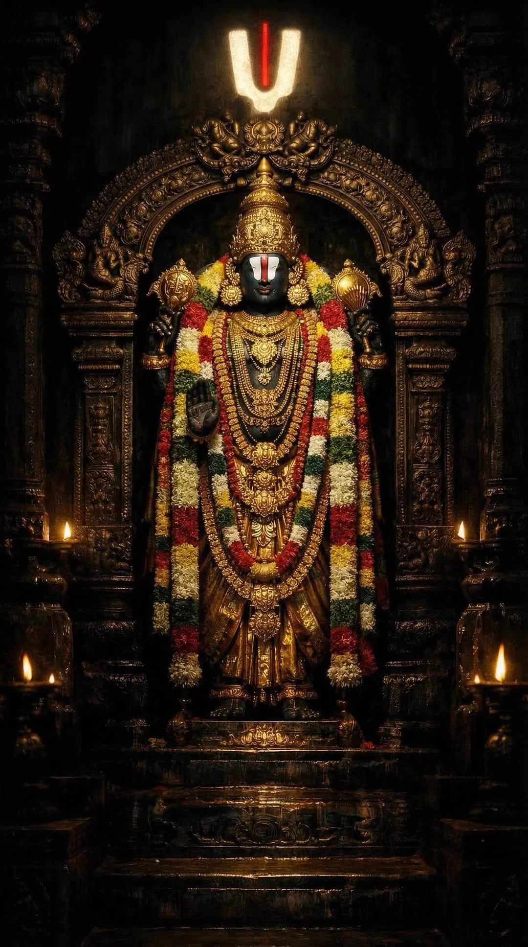 1080x1935 Ankit Pandey on X: At the sacred abode of Tirumala Venkateswara Temple, Lord Balaji blesses devotees with faith, prosperity, and peace. Eternal devotion echoes in every chant of Govinda.! ।। Govinda ।। / X