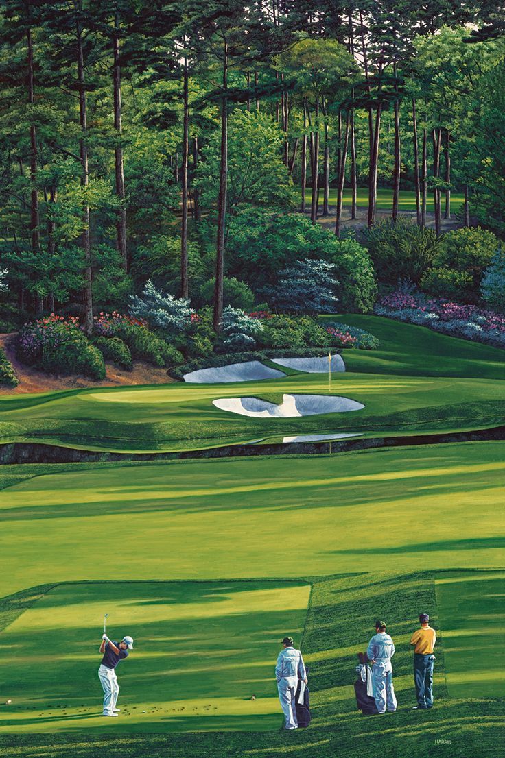 736x1106 The Leaders At Augusta National Size 16 1 4 X 24 1 4