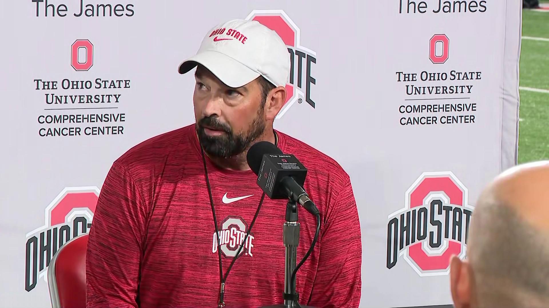 1920x1080 Ohio State press conference. Ryan Day discusses quarterback battle, fall practice