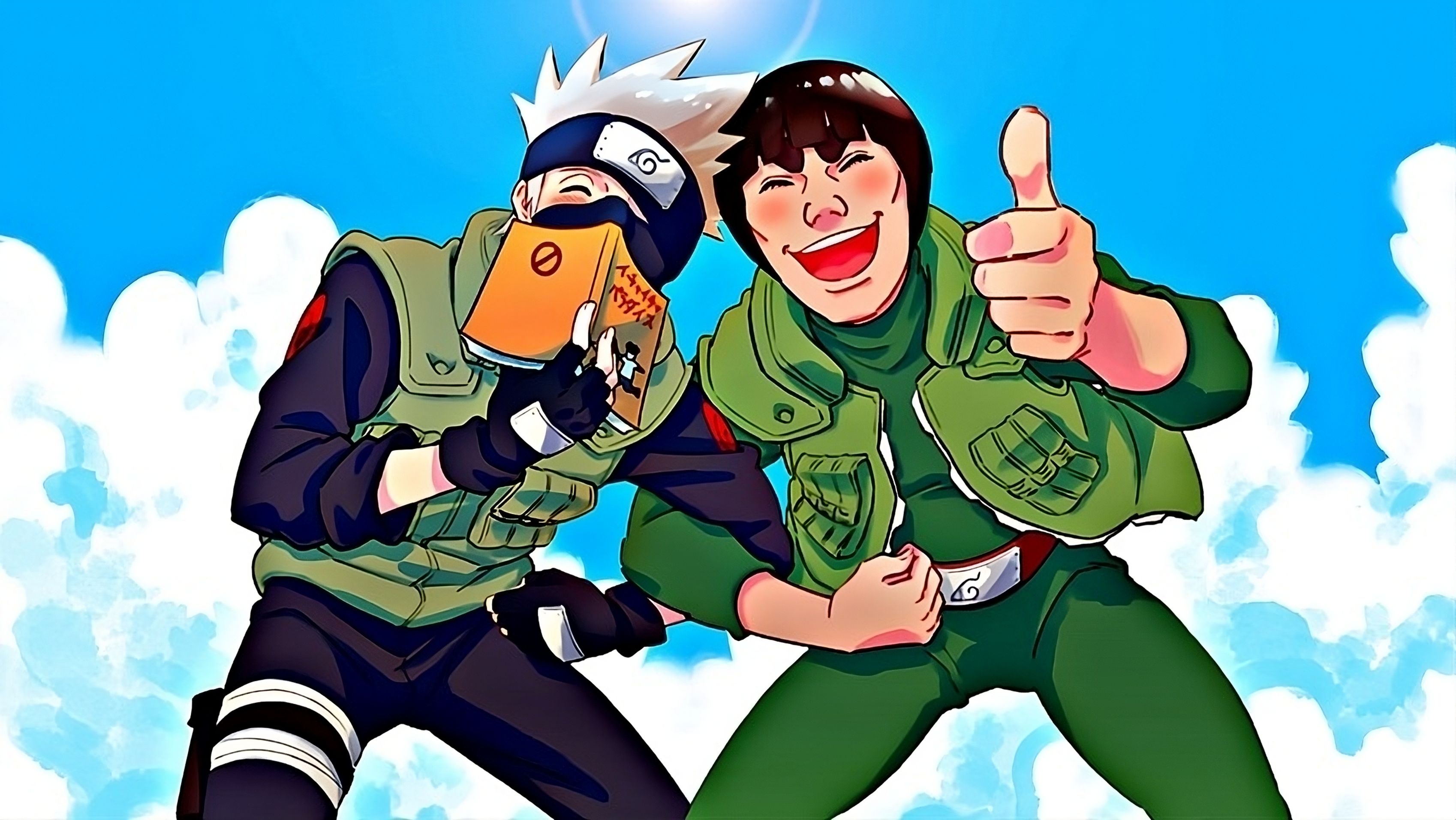 3396x1912 Kakashi & Might Guy Naruto HD Wallpaper Duox1912