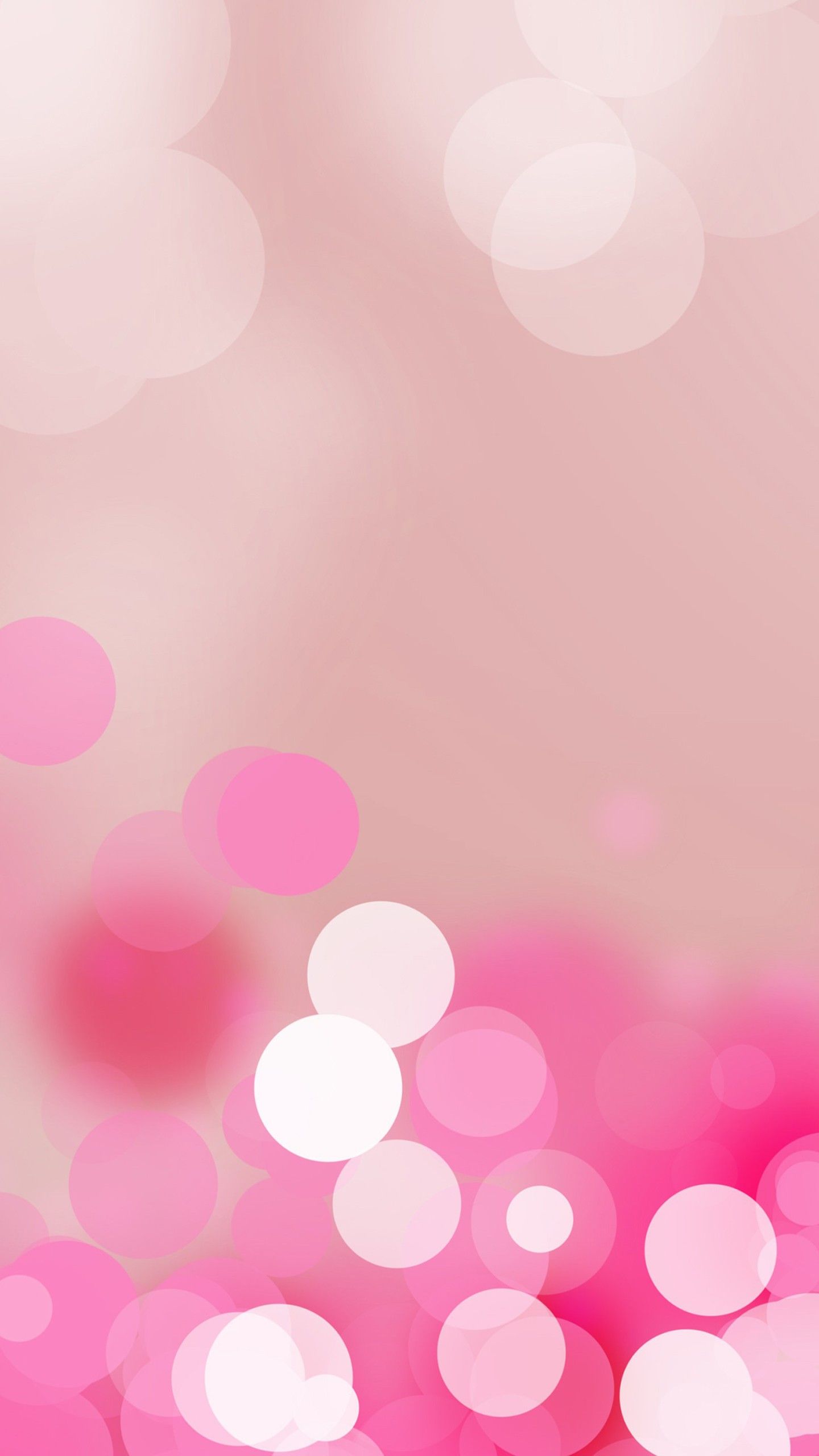 1440x2560 White Pink Bokeh Rounds Pink Background 4K HD Pink Background Wallpaper