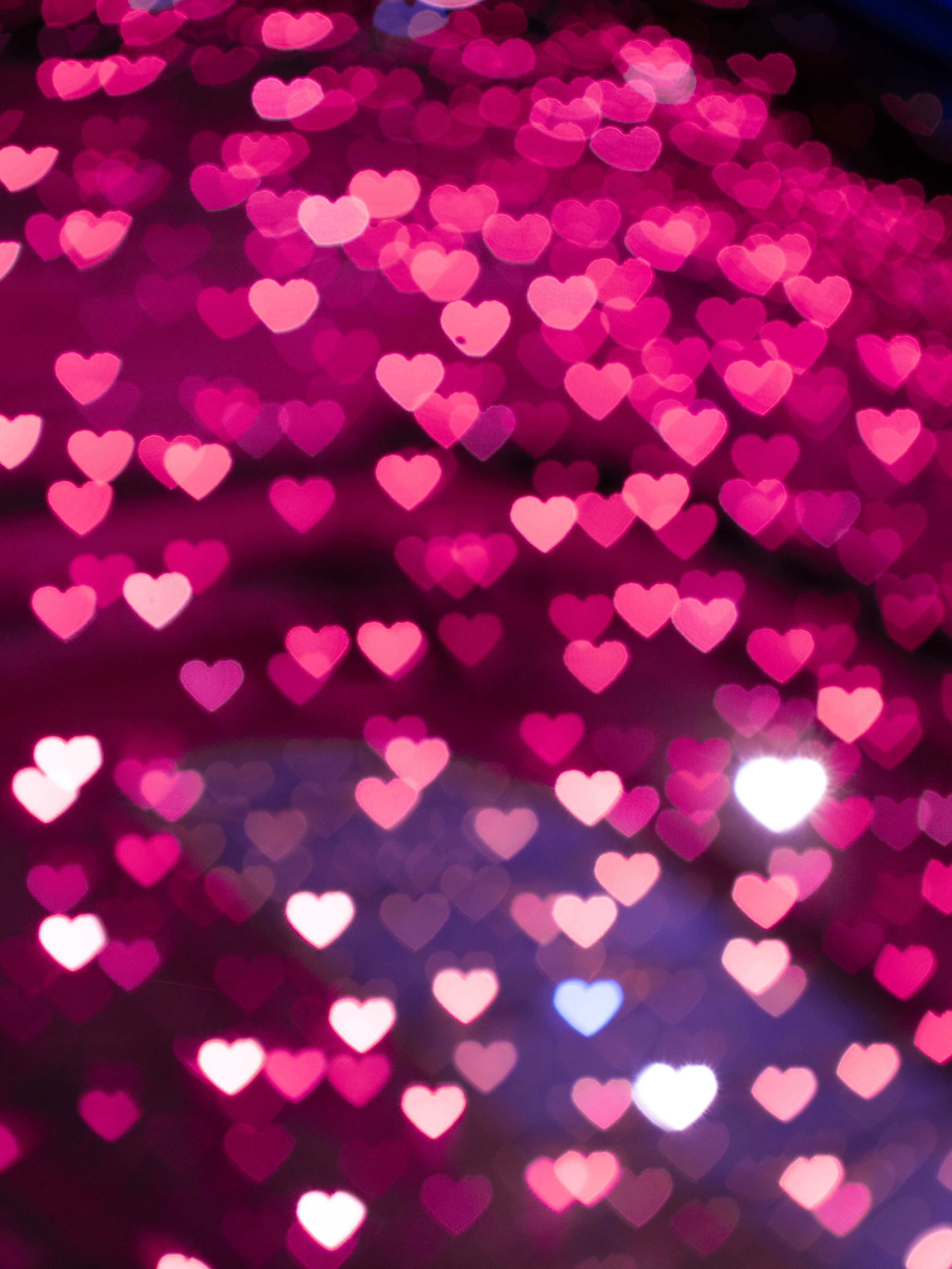 3214x4285 Romantic Heart Shaped Bokeh Lighting Effects · Free