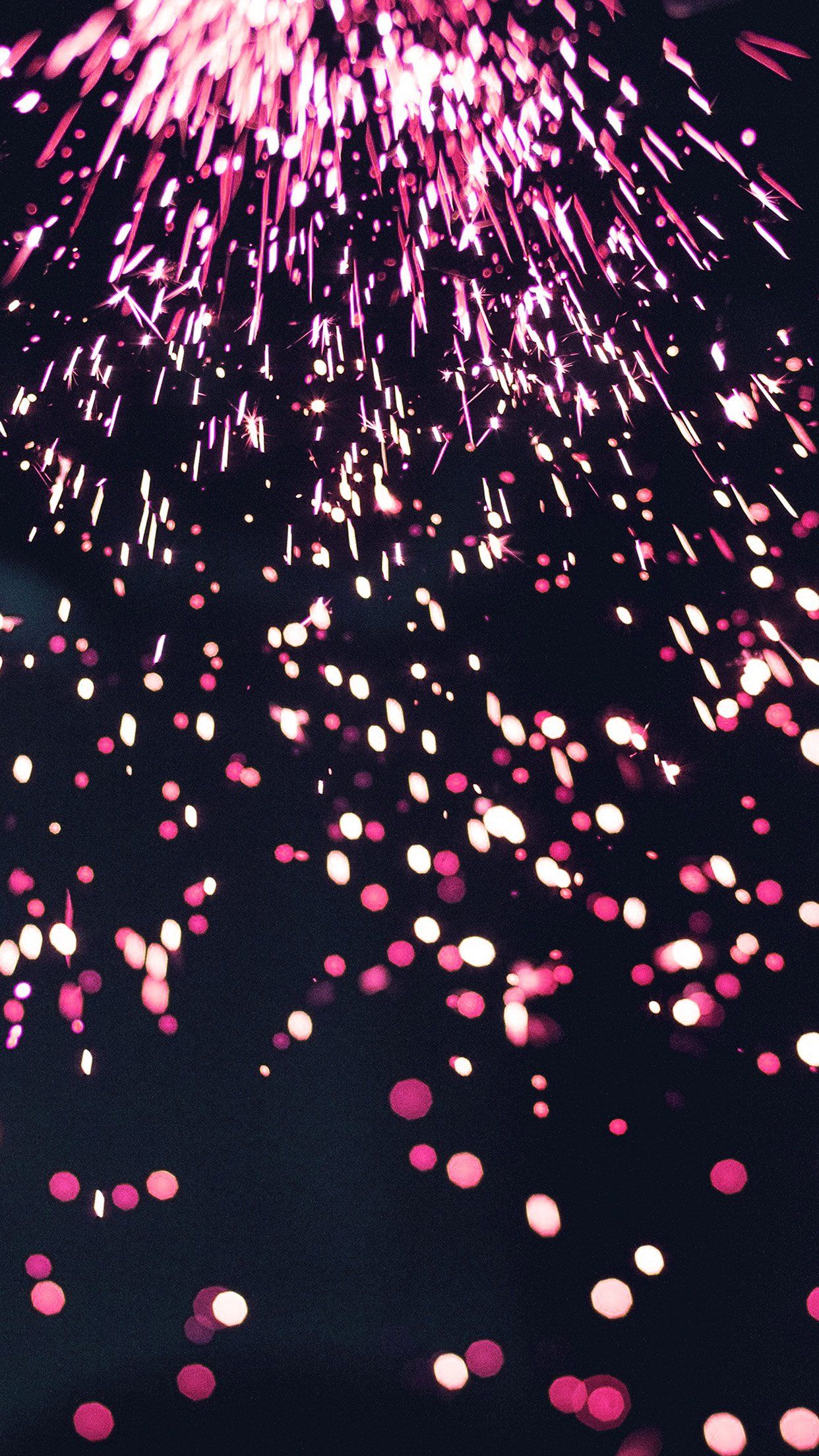 1242x2208 Light Bokeh Fire Pattern Pink iPhone 7 Wallpaper
