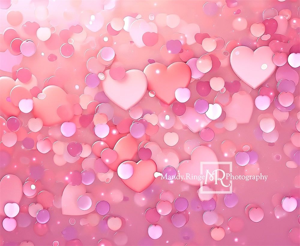 1000x820 Romantic Pink Hearts Celebration Backdrop