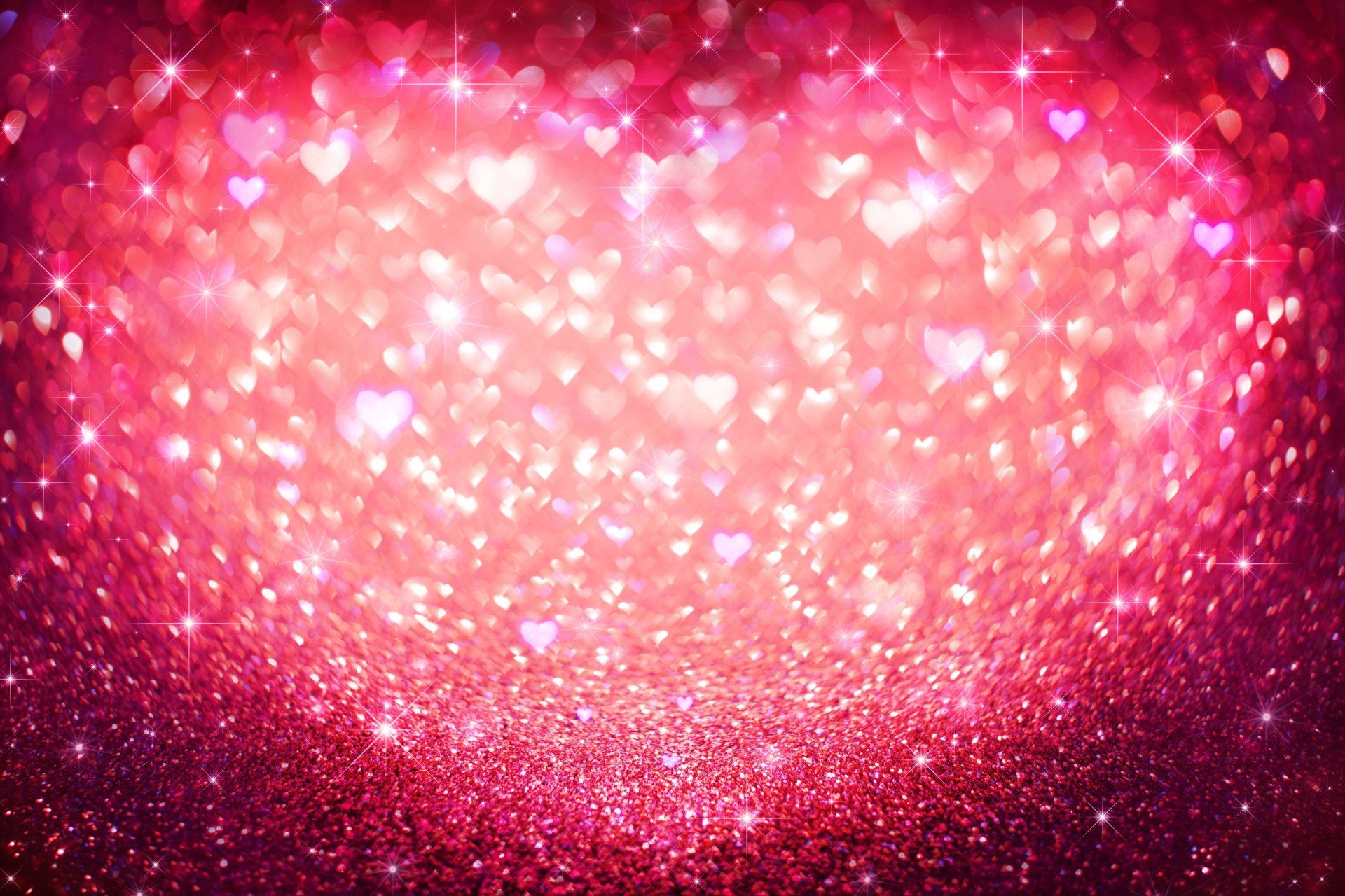 1920x1280 Glittering Pink Hearts: 8K Ultra HD Love Bokeh Artx5792