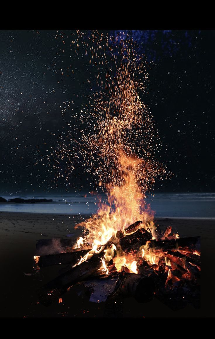 735x1157 Bonfire night wallpaper. Campfire screensaver, Campfire embers gif wallpaper, Sunset fire