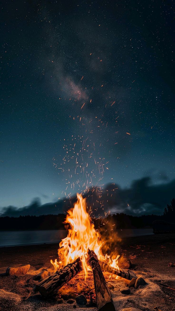 736x1308 Camping aesthetic night. Fire camping asthetic, Fire asthetic wallpaper, Bonfire poster design