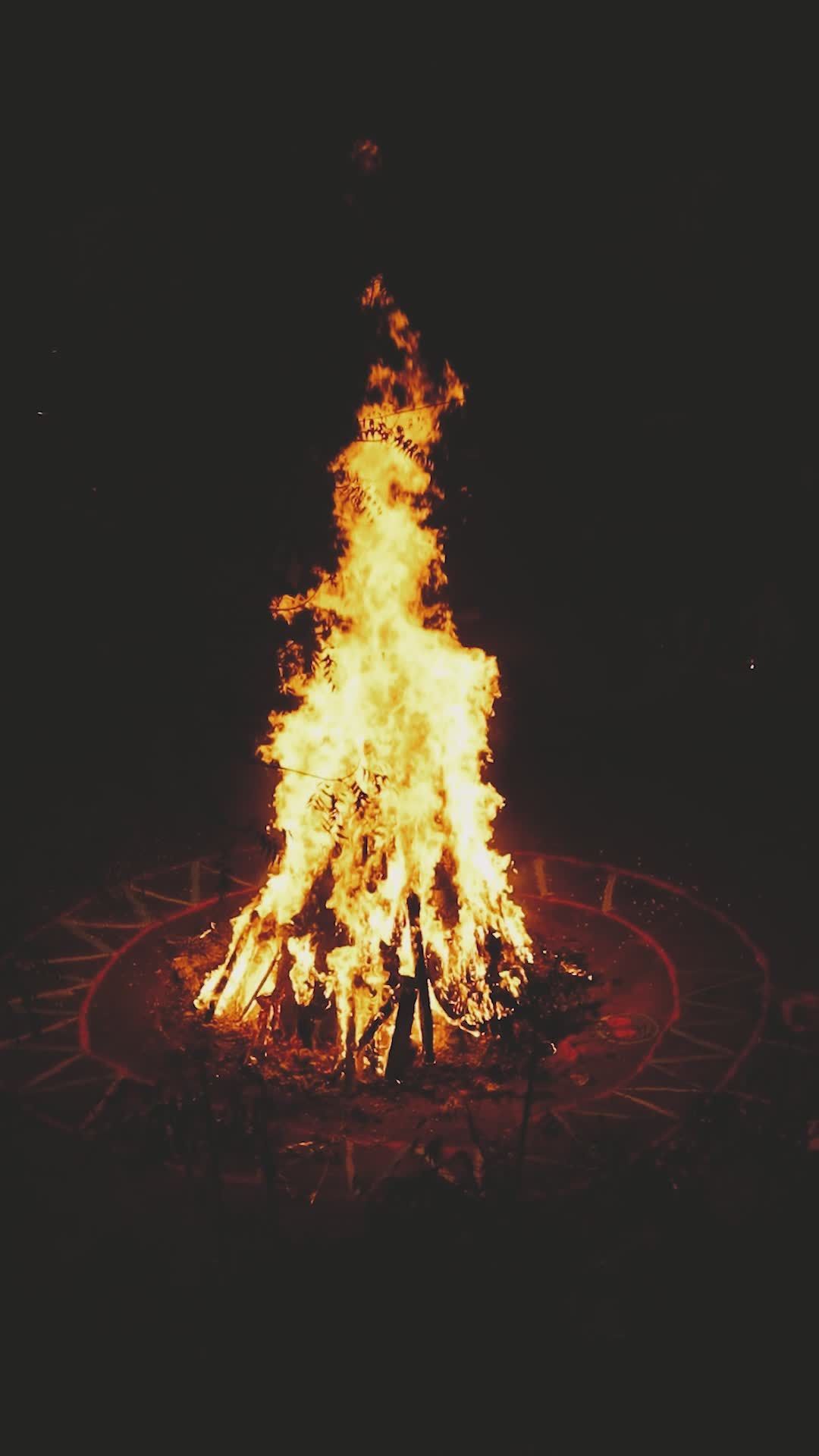 1080x1920 Vibrant Bonfire Ceremony