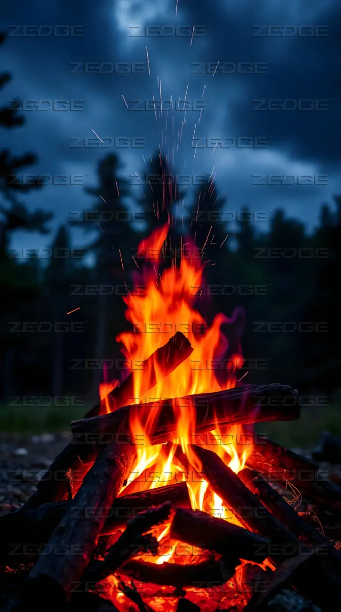 672x1206 Cozy Campfire Nights