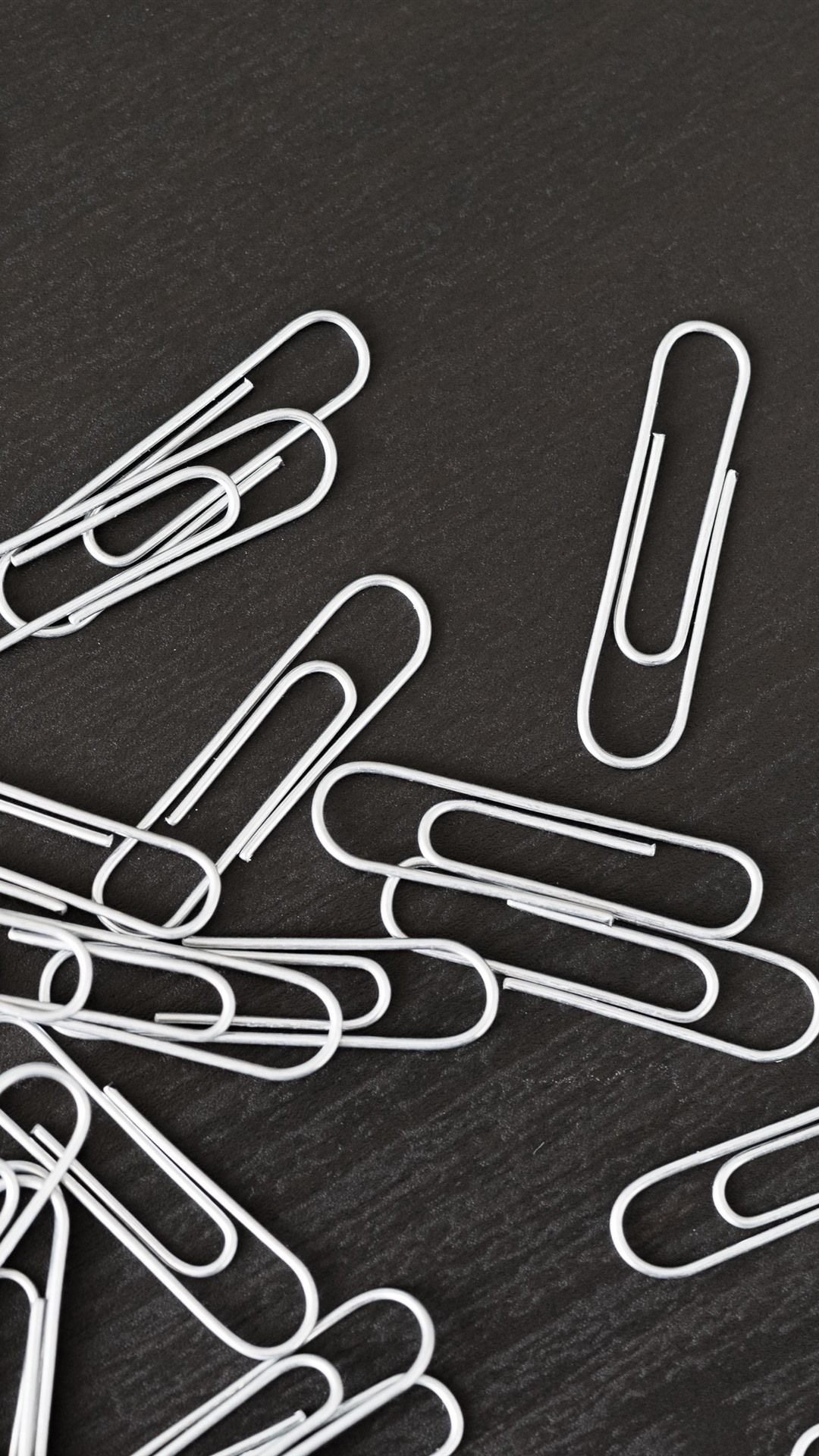 1080x1920 Wallpaper Some paper clips, gray background 3840x2160 UHD 4K Picture, Image
