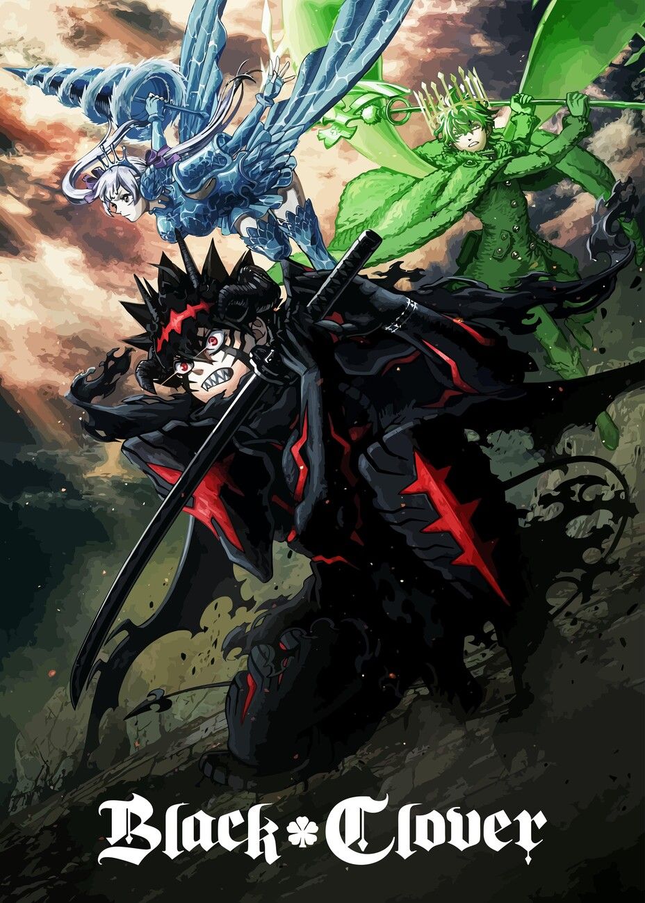 928x1299 Poster Fan Art Black Clover Anime Portrait. Wall Art 1 FREE