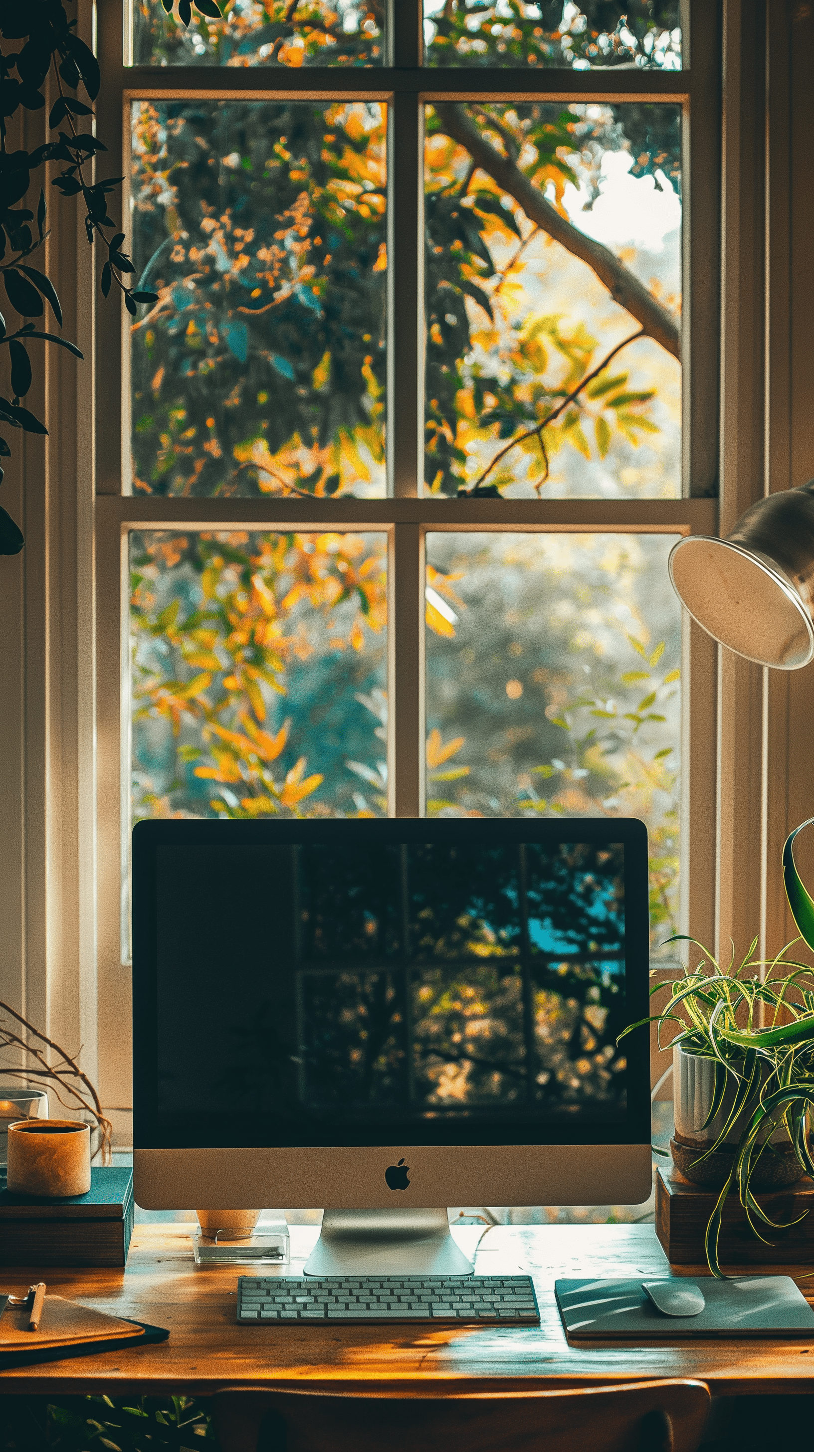 1632x2912 Cozy Home Office Computer Wallpaper