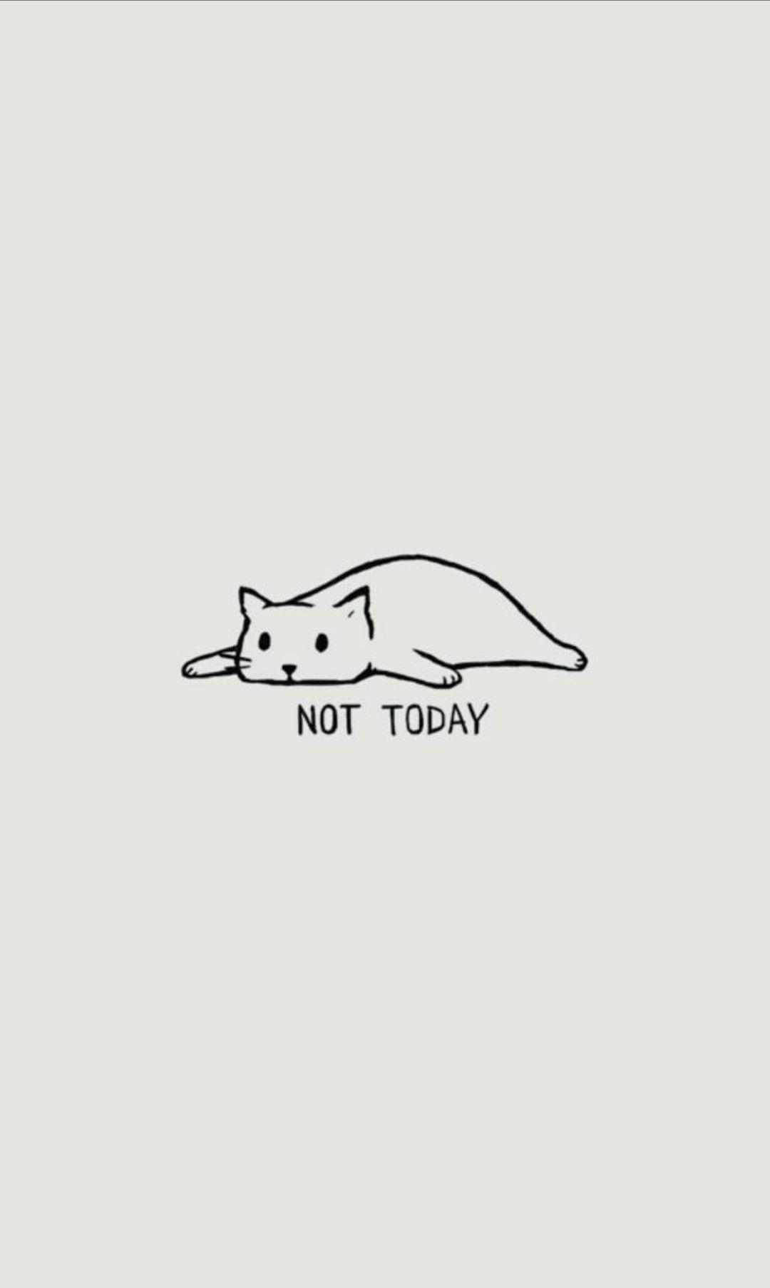 1080x1806 hoje nao. Cute cartoon wallpaper, Funny iphone wallpaper, Cat wallpaper