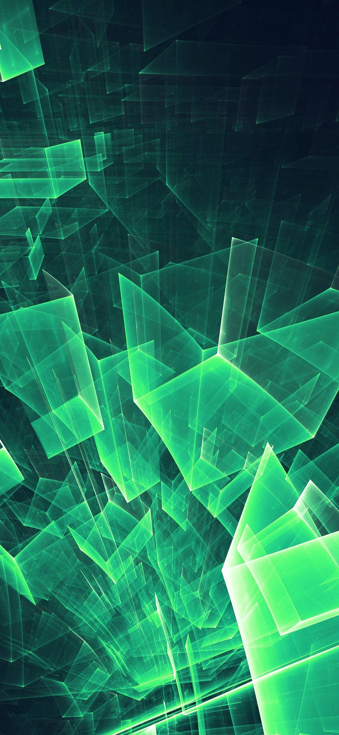 1125x2436 Blue Green Wallpaper