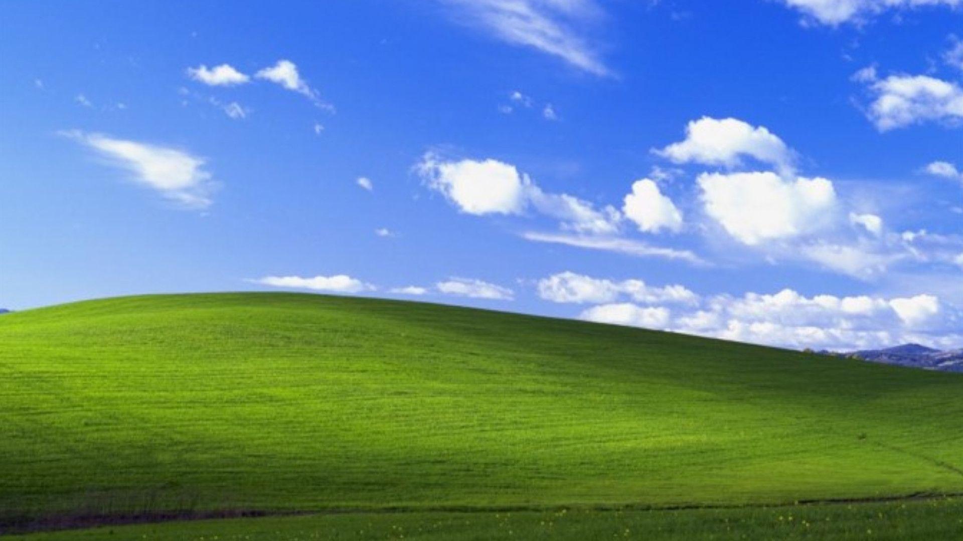 1920x1080 Microsoft Flight Simulator player recreates Windows XP's Bliss wallpaper