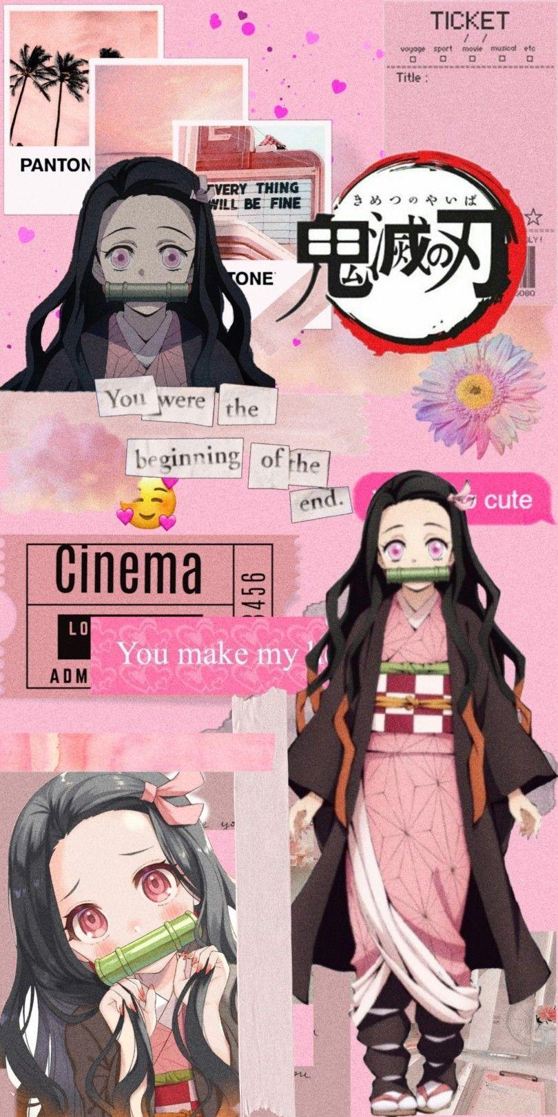 810x1619 Nezuko Kamado. Anime wallpaper iphone, Aesthetic anime, Slayer anime