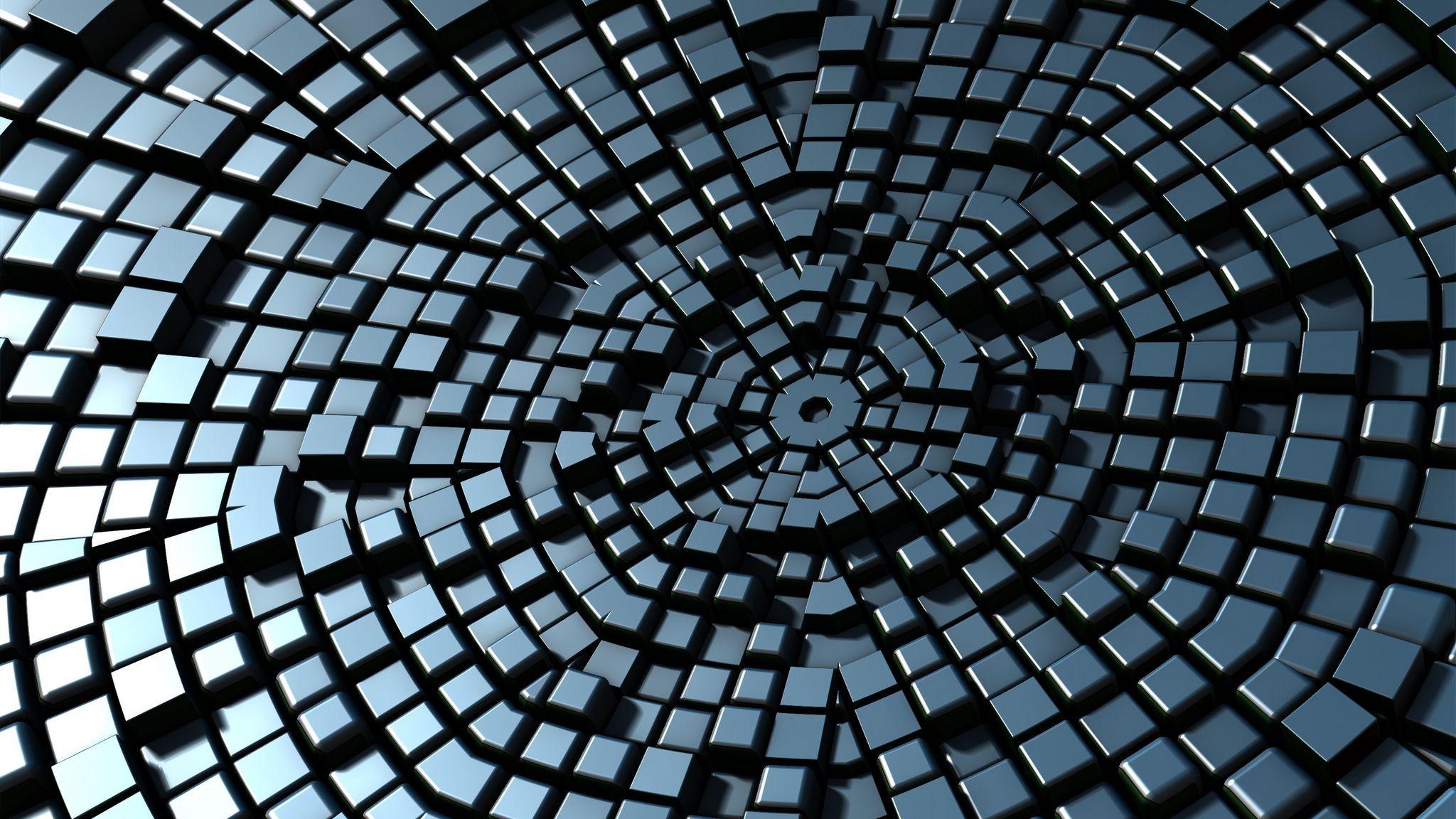 2048x1152 Download wallpaper 2048x1152 structure, cubes, blockchain, network, pattern, mosaic, 3D ultrawide monitor HD background