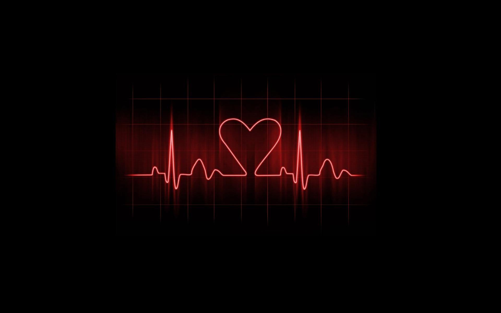 1920x1200 Heart pulse on a dark background