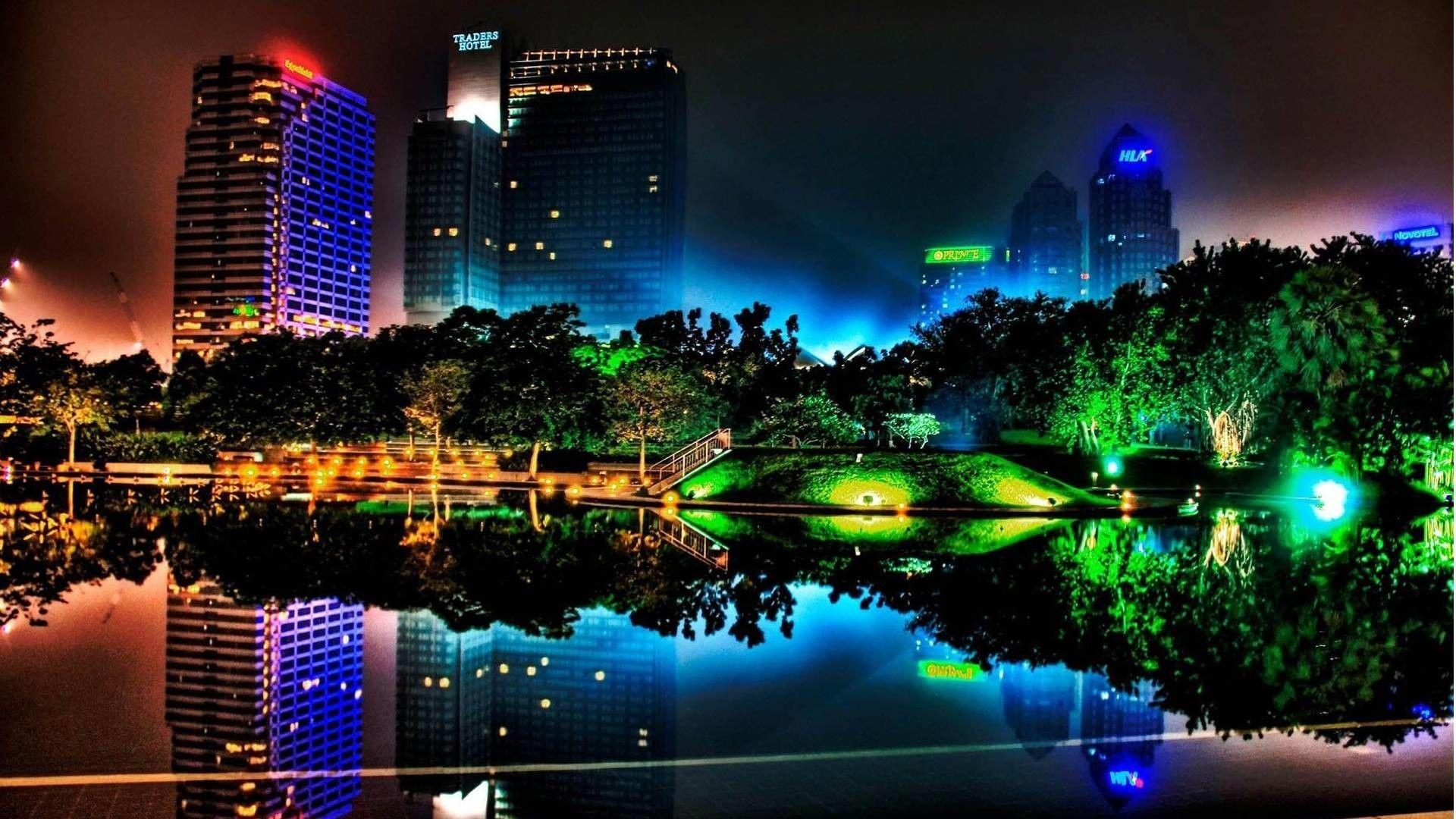 1920x1080 City Night Wallpaper background picture