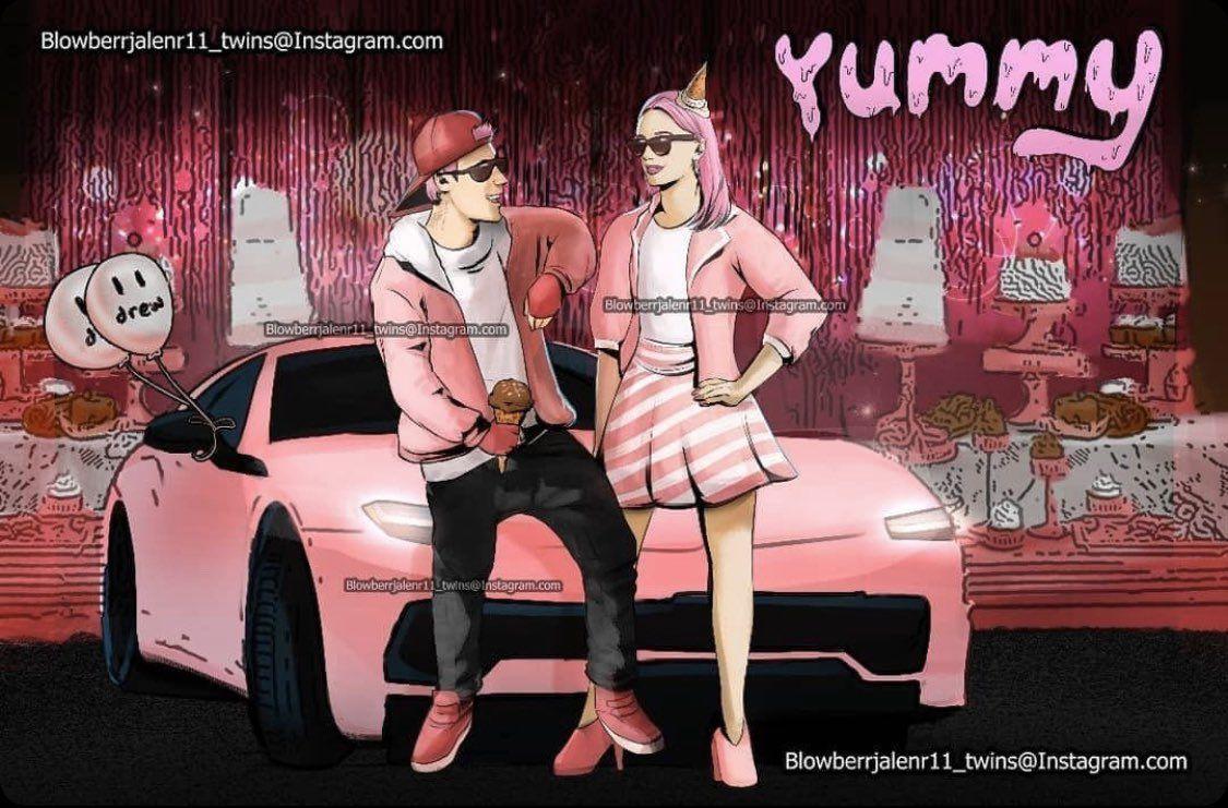1125x741 Justin Bieber Crew Out This Yummy Inspired Animation Of Justin And Hailey Bieber Created Via Instagram! #JBYummy #JBCrew