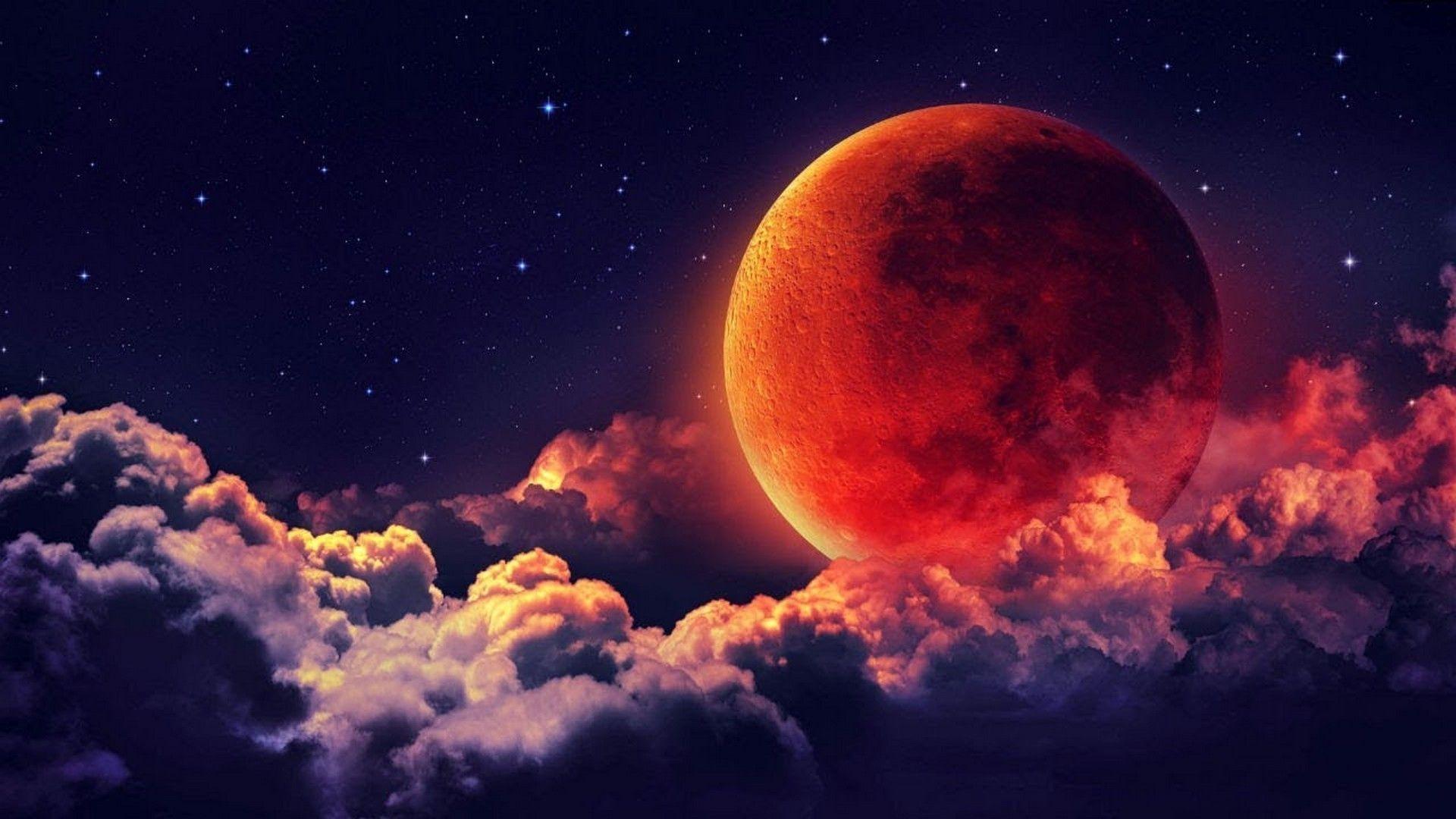 1920x1080 Super Moon Wallpaper
