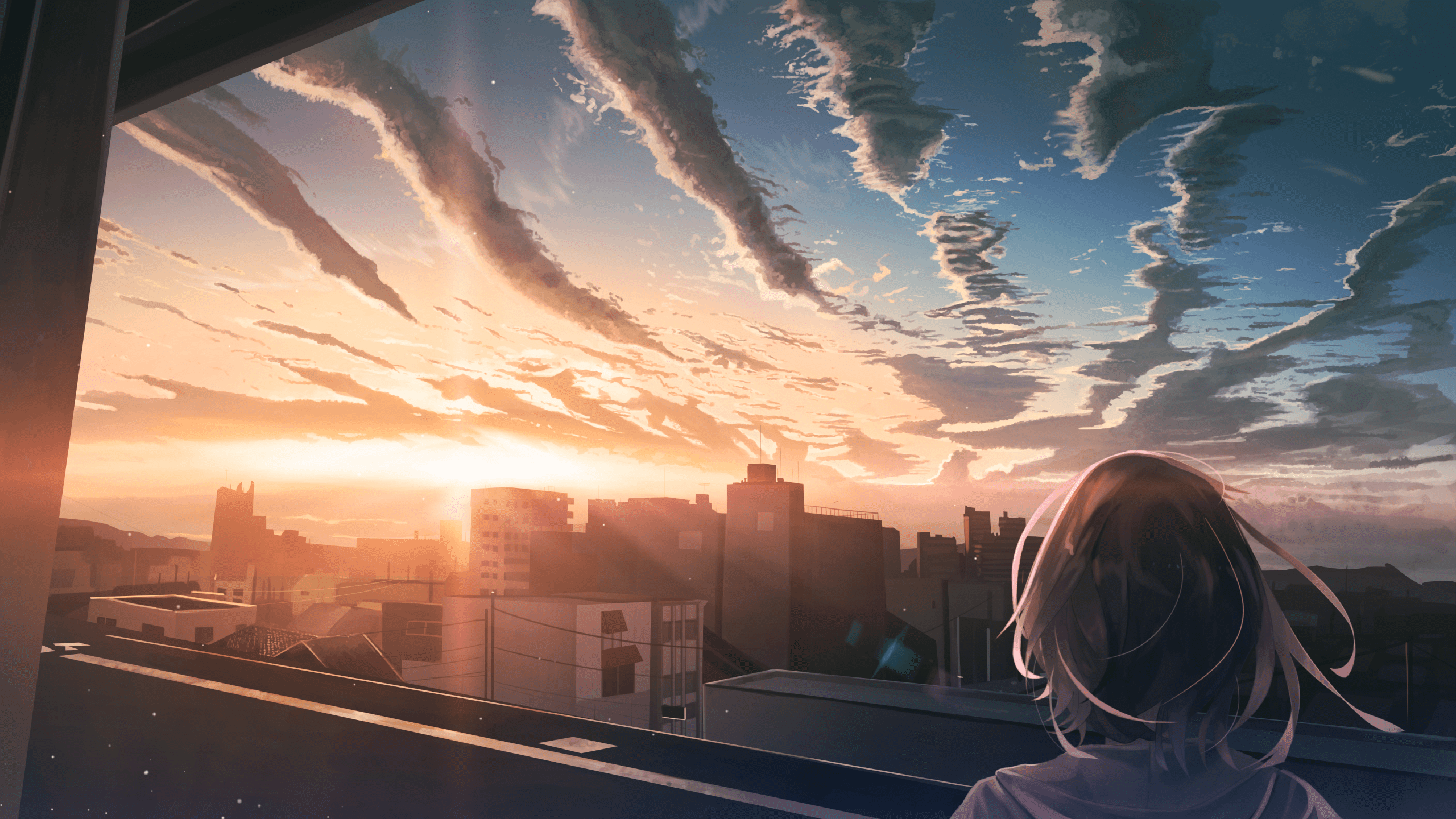 2560x1440 Anime Morning Wallpaper