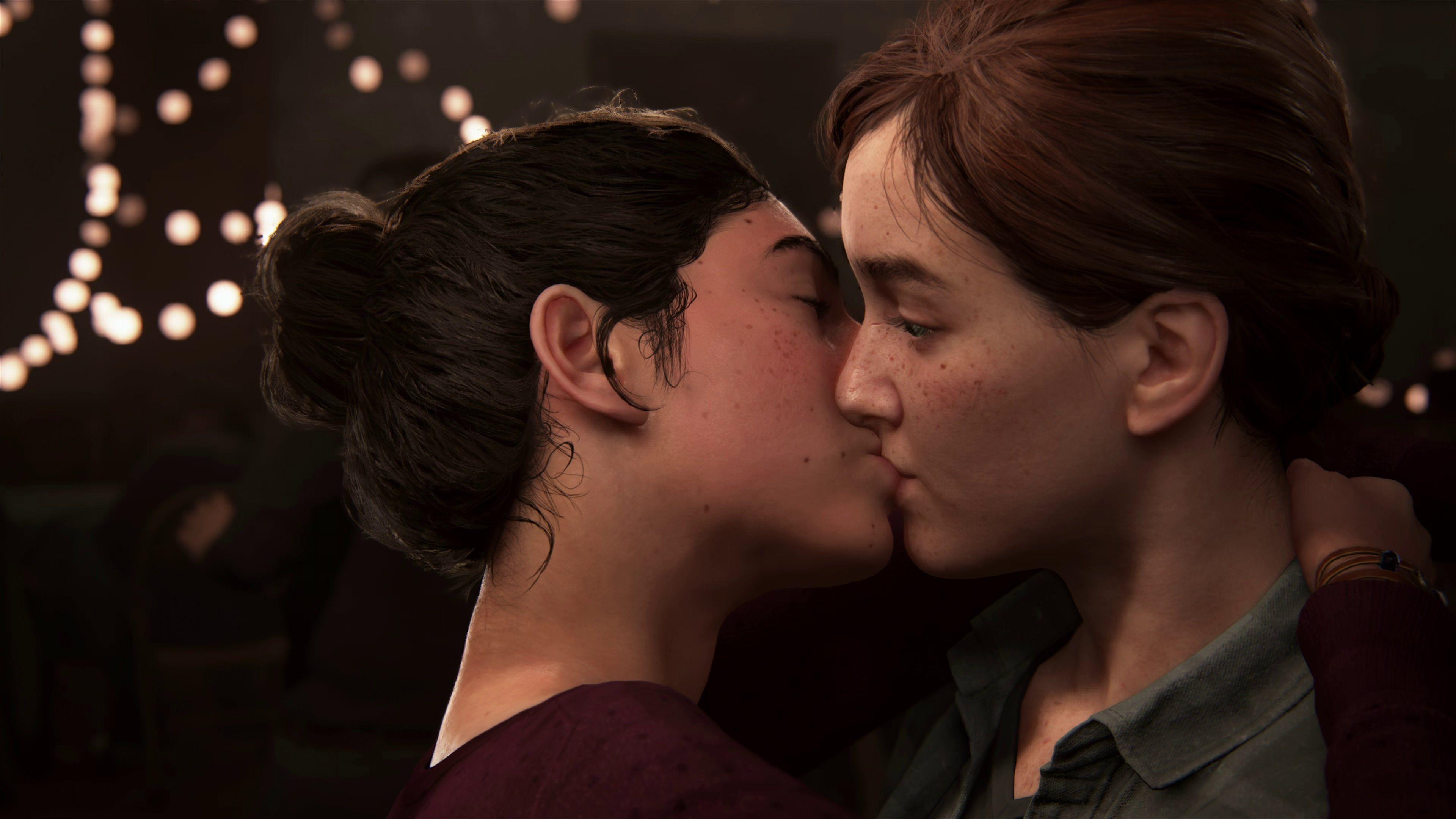 3840x2160 The Last of Us Part 2 Ellie and Dina Kissing 4K Wallpaper