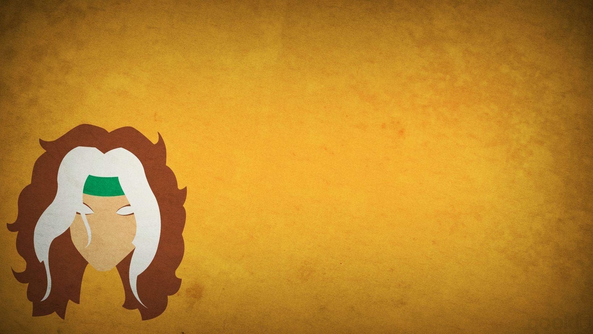 1920x1080 Rogue, Minimalism, Blo0p, X Men, Yellow Background, Marvel Heroes Wallpaper HD / Desktop and Mobile Background