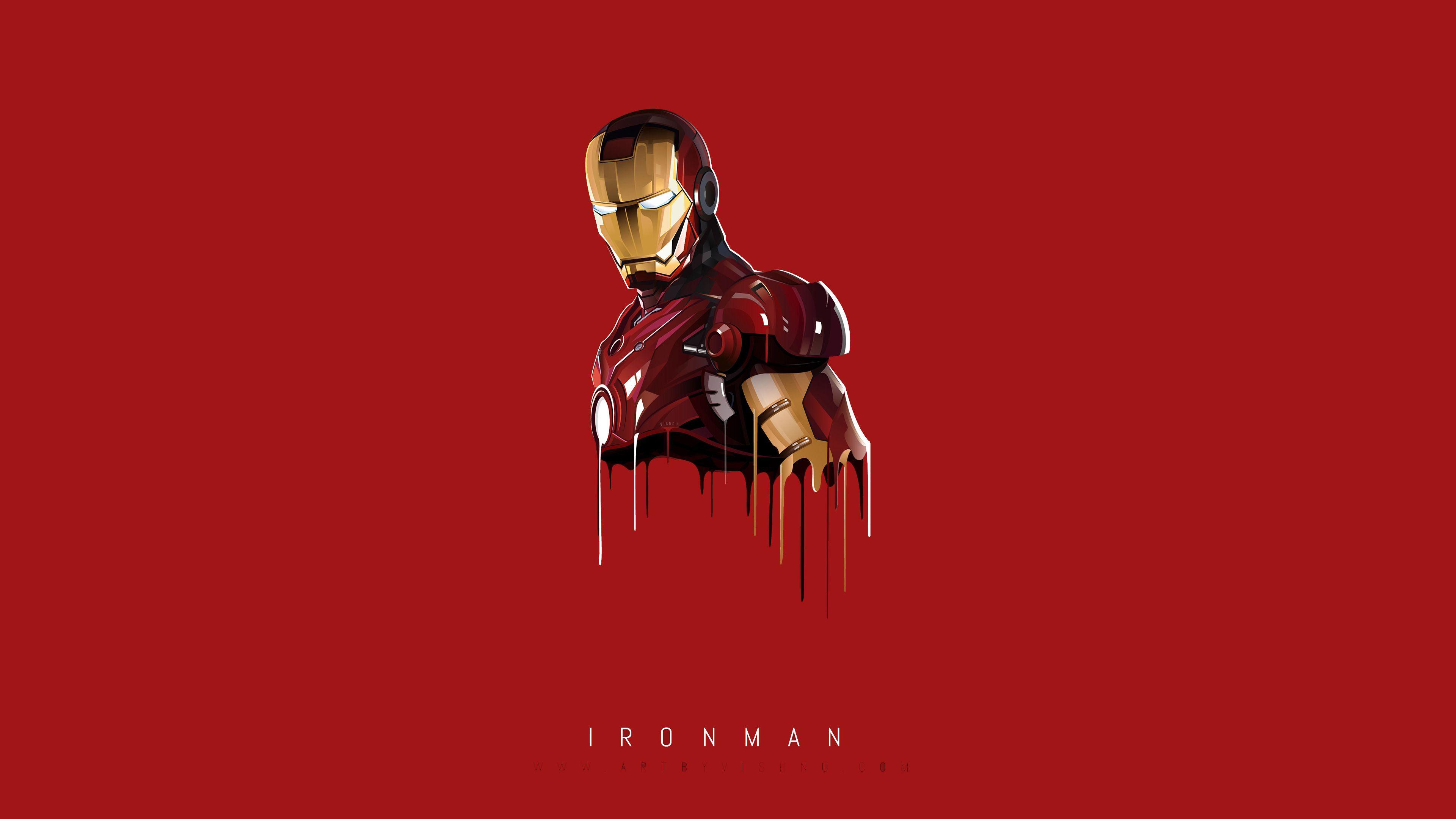 3840x2160 1080p Image: Iron Man Minimalist Wallpaper HD
