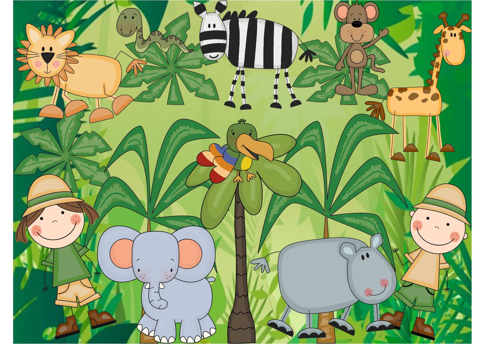 1577x1127 Jungle Theme Wallpaper