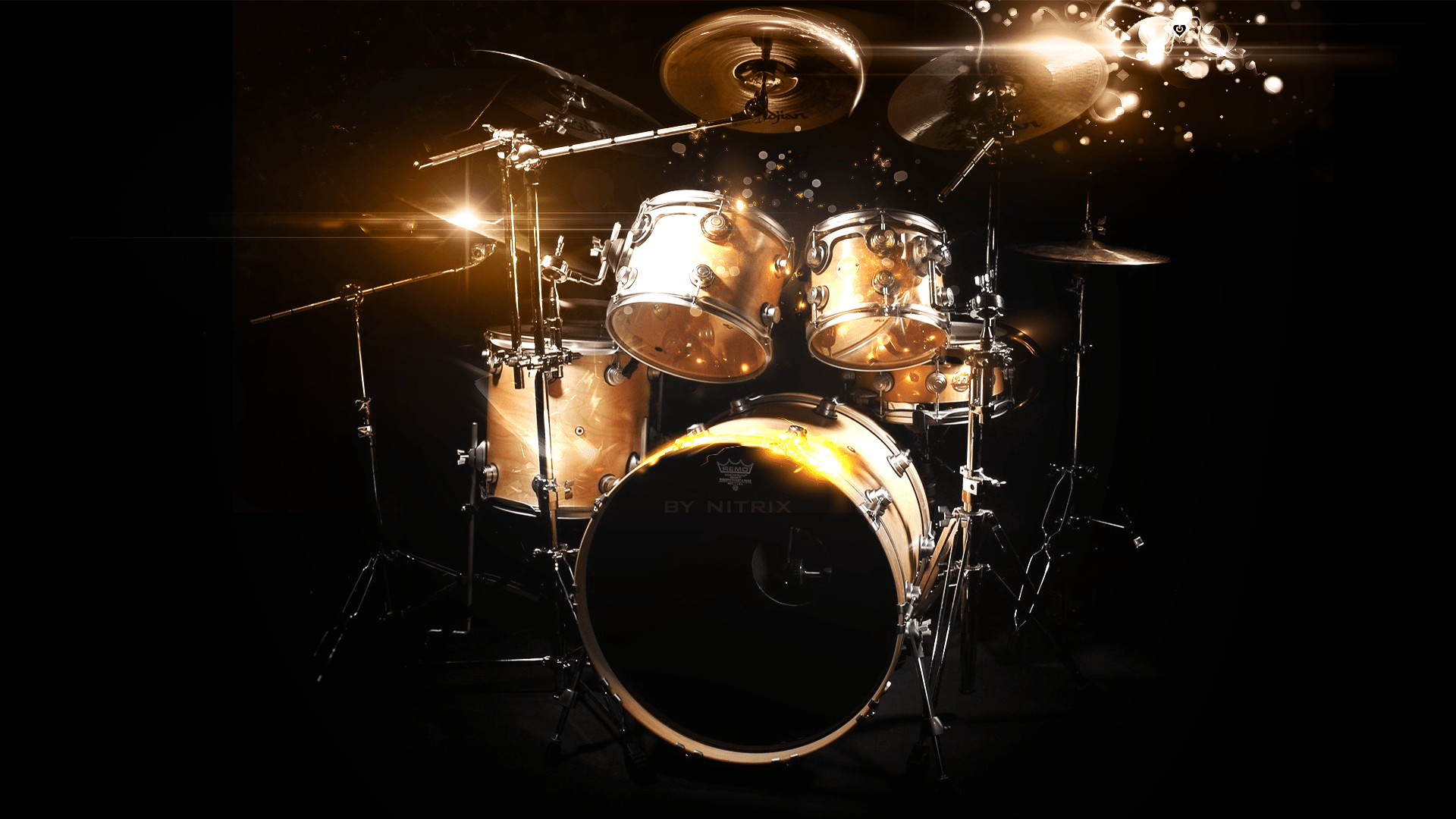 1920x1080 Drum Set Wallpaper for Desktop .