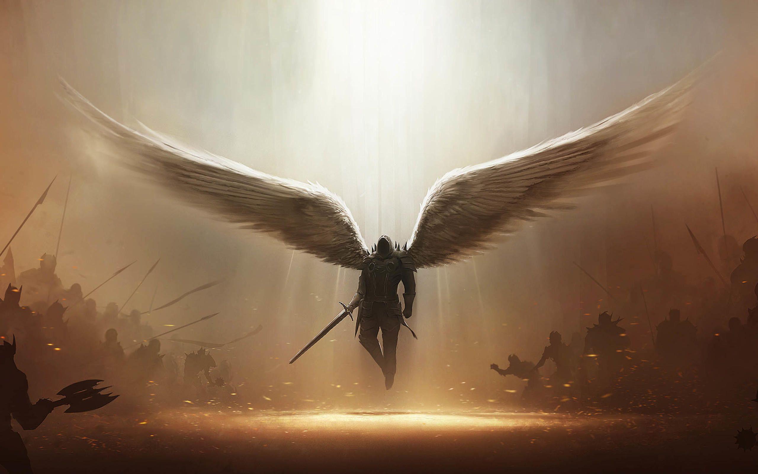 2560x1600 Angel and Devil