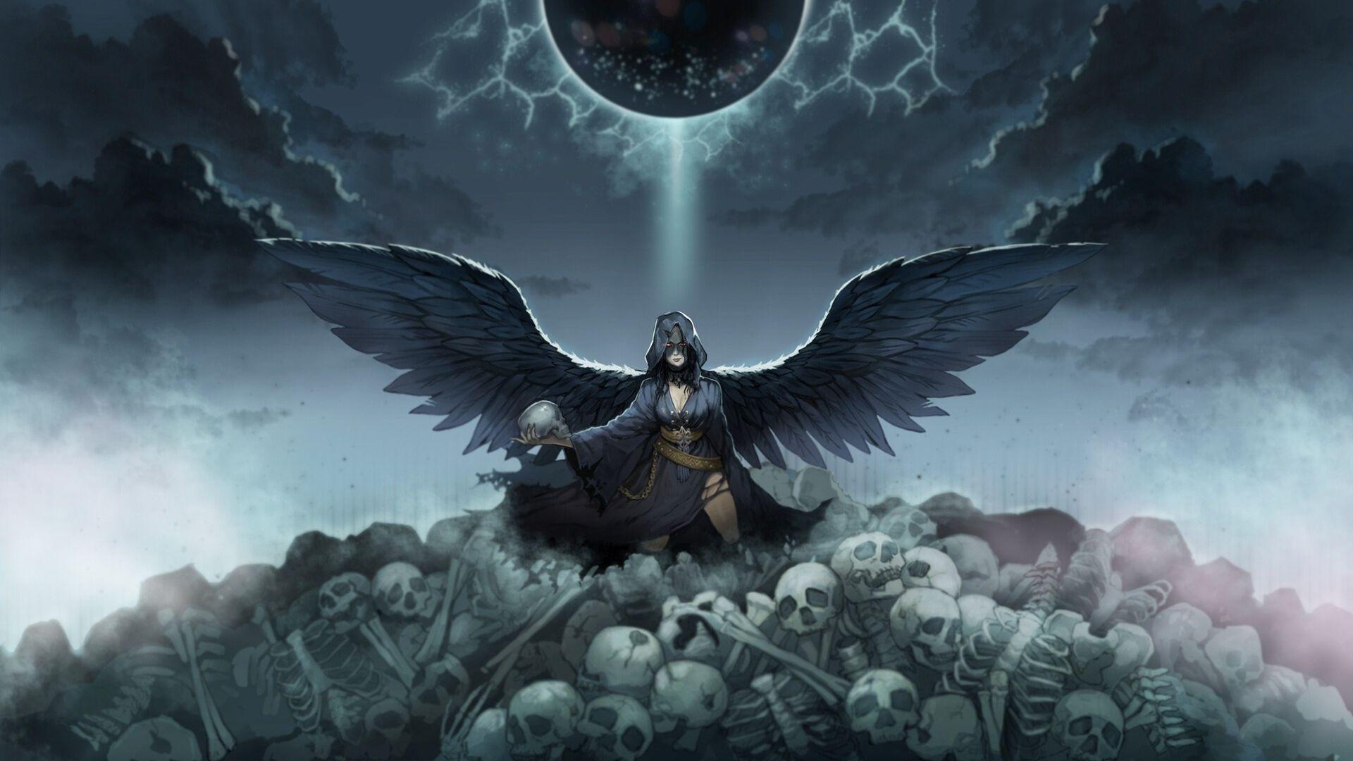 1920x1080 Angel and Devil Wallpaper .