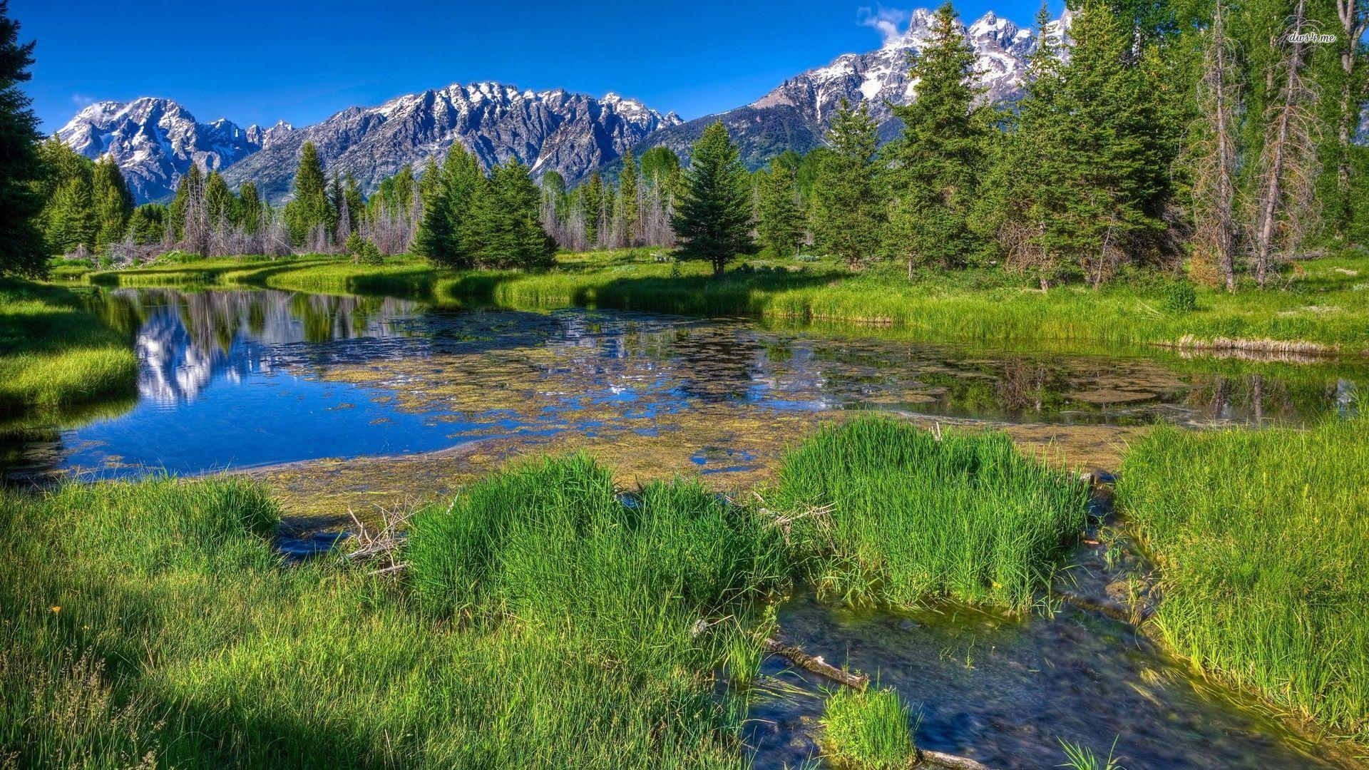 1920x1080 Spring Mountain Wallpaper
