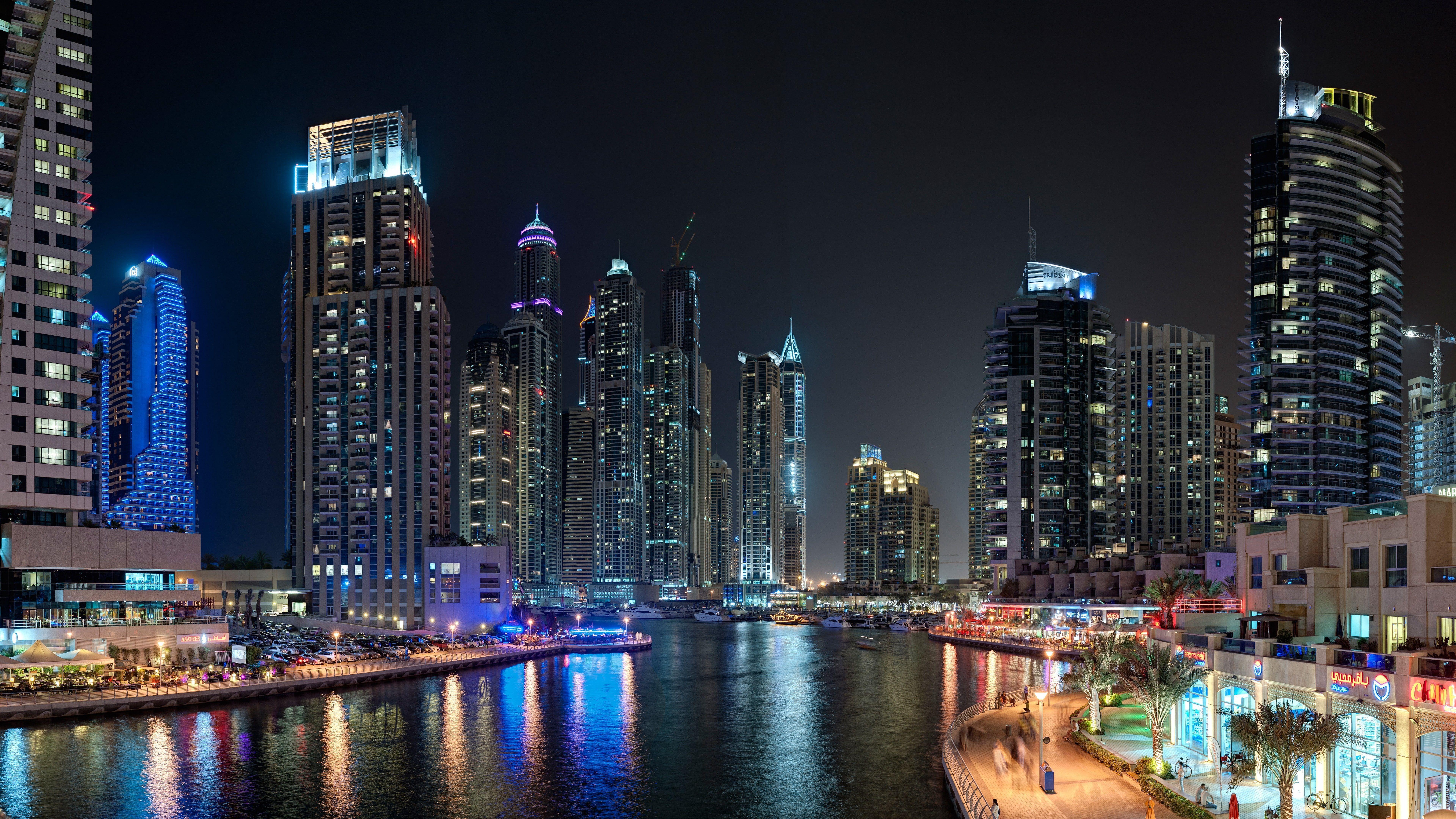 7680x4320 8k uhd wallpaper, dubai marina, cityscape, skyscrapers, metropolis, skyline. Dubai city, Dubai, Skyscraper