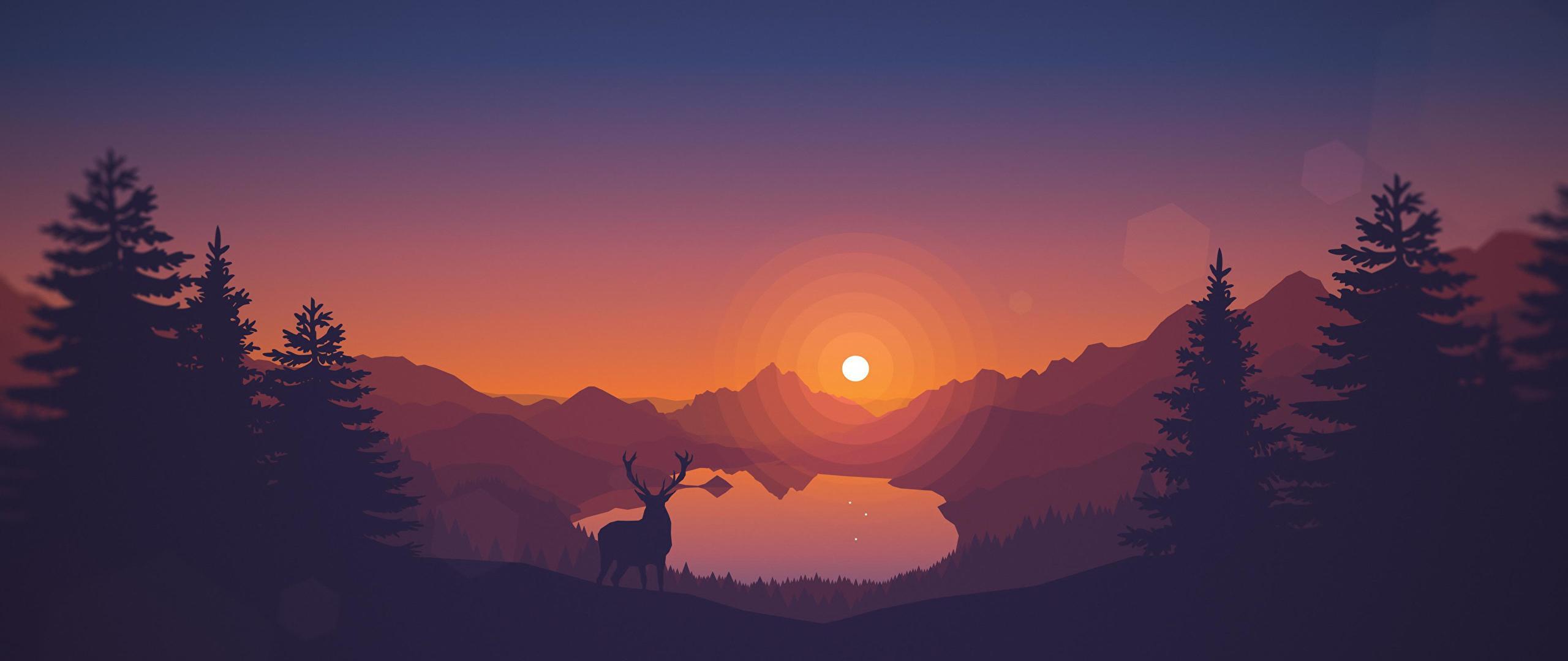 2560x1080 Minimalist 4k HD Wallpaper