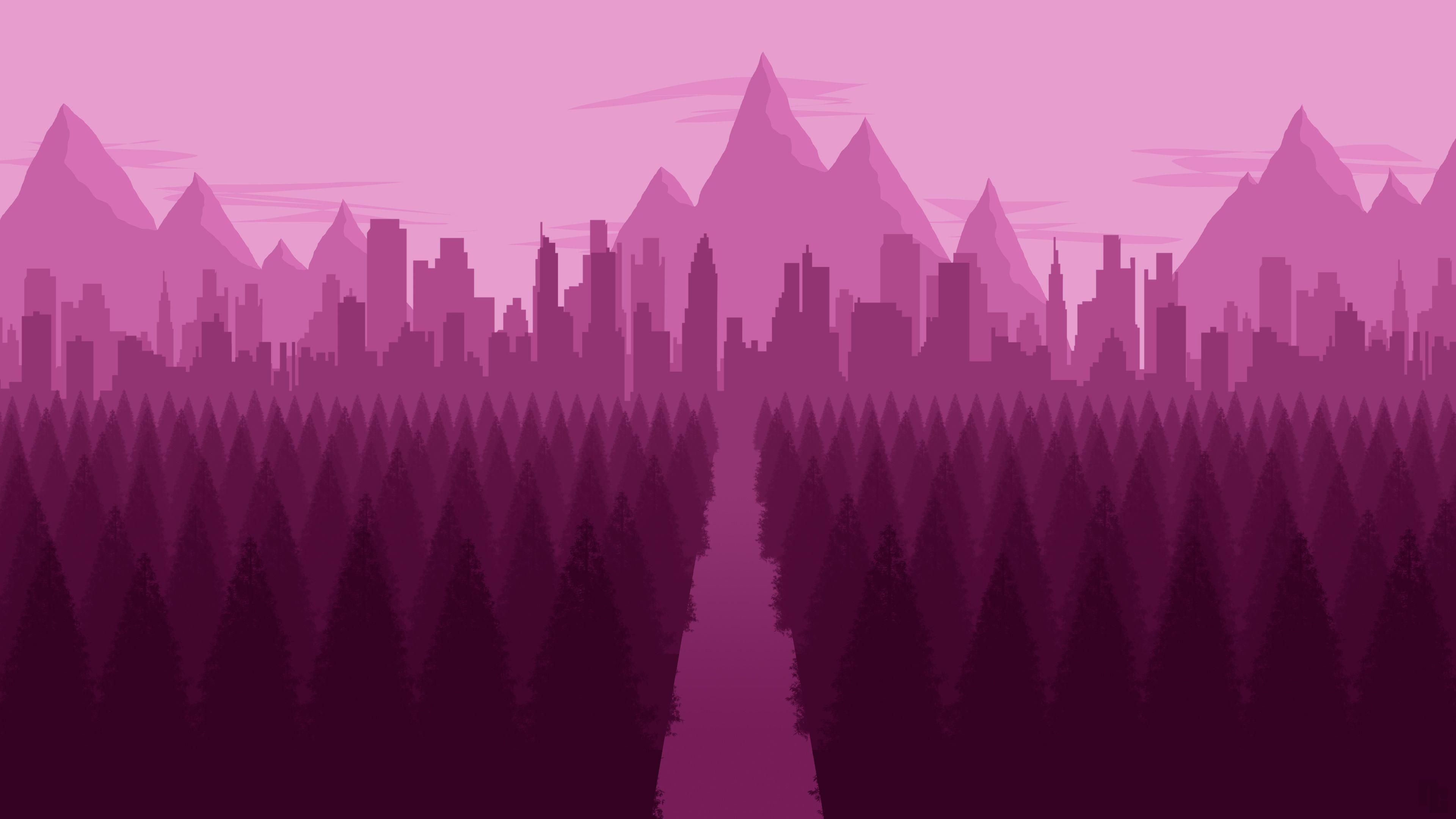 3840x2160 City Forest Minimalist 1680x1050 Resolution HD 4k Wallpaper, Image, Background, Photo and Picture