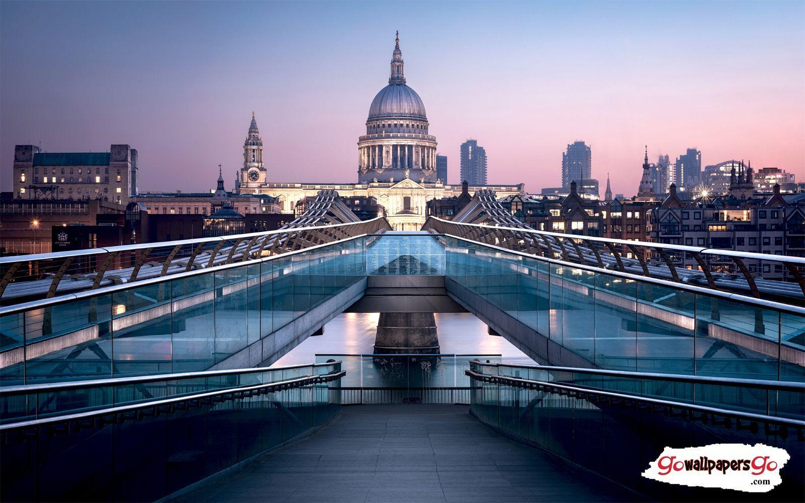 1600x1000 HD Wallpaper. St pauls cathedral london, Millennium bridge london, St pauls cathedral