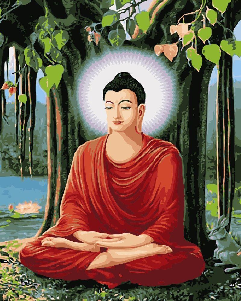 800x1000 MaHuaf I811 Bodhi Tree Buddha Painting Coloring By Numbers Digital DIY Oil Painting Hand Painted Paint By Number For. Buddha Artwork, Buddha Painting, Buddha Art