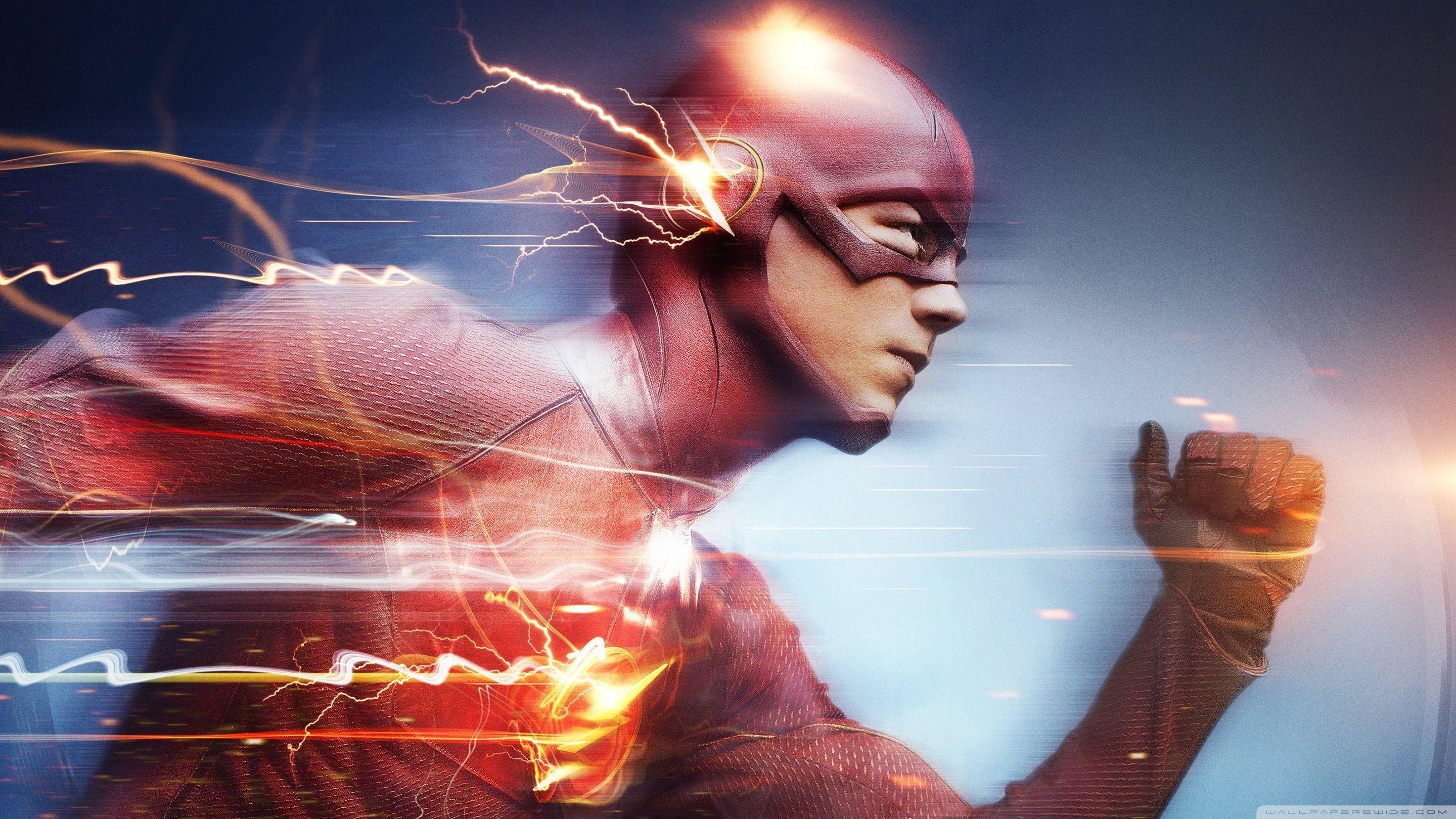 2880x1620 The Flash Running Wallpaper