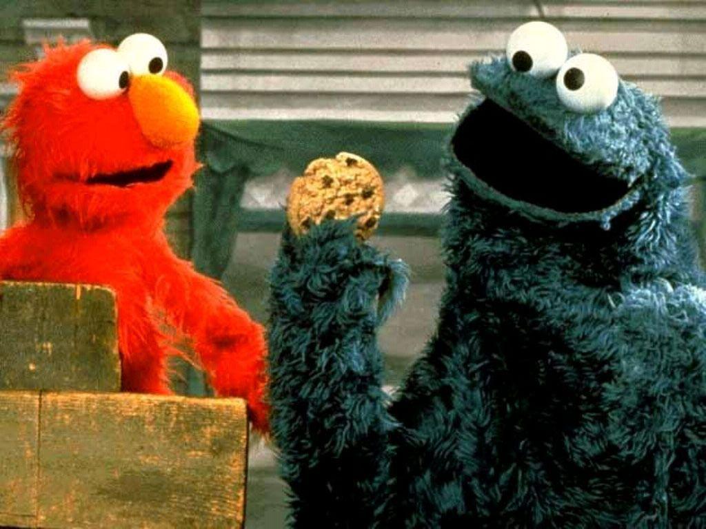 1024x768 Elmo & Cookie Monster